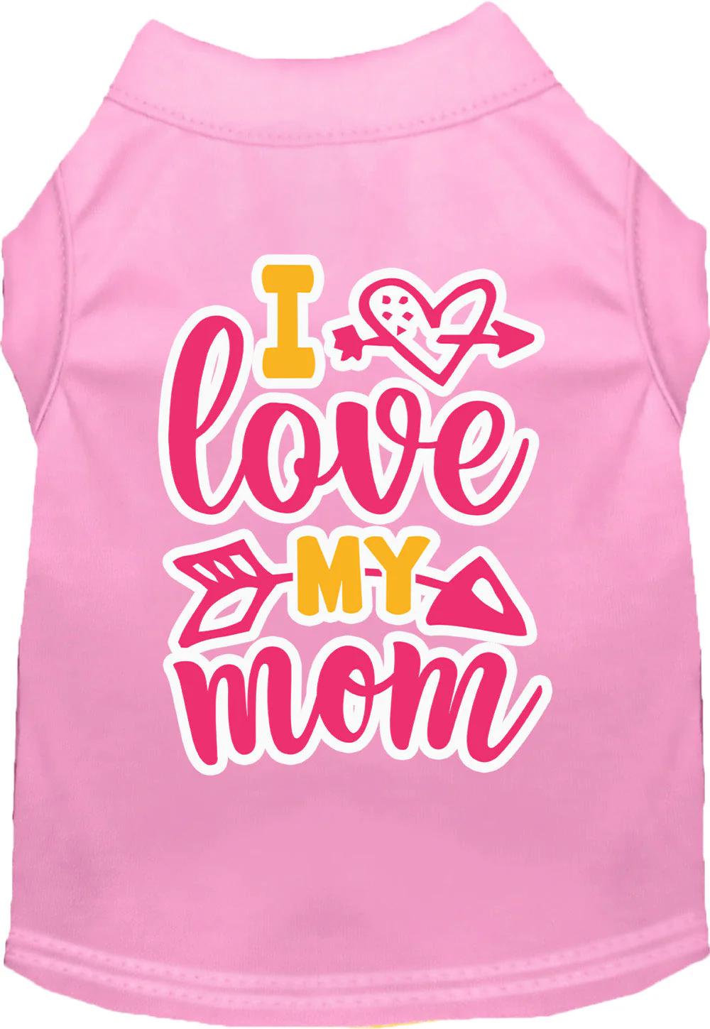 Adorable Cat or Dog Shirt for Pets "Pink I Love My Mom" - Image 8