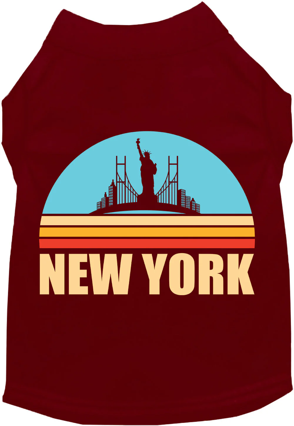 Adorable Cat or Dog Shirt for Pets "Retro New York" - Image 4