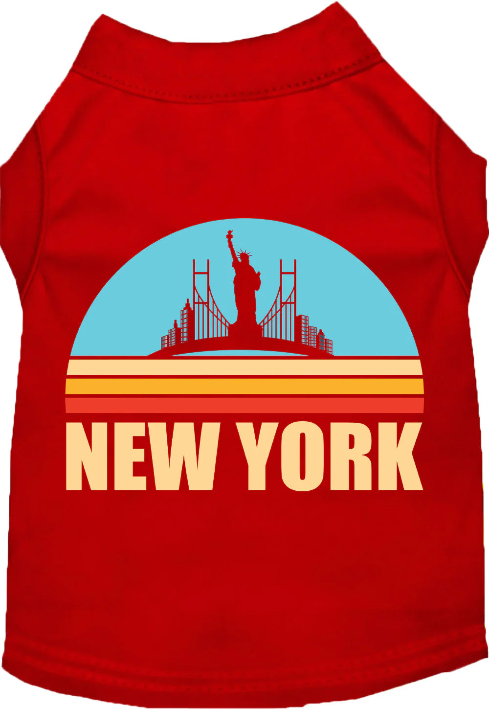 Adorable Cat or Dog Shirt for Pets "Retro New York" - Image 6
