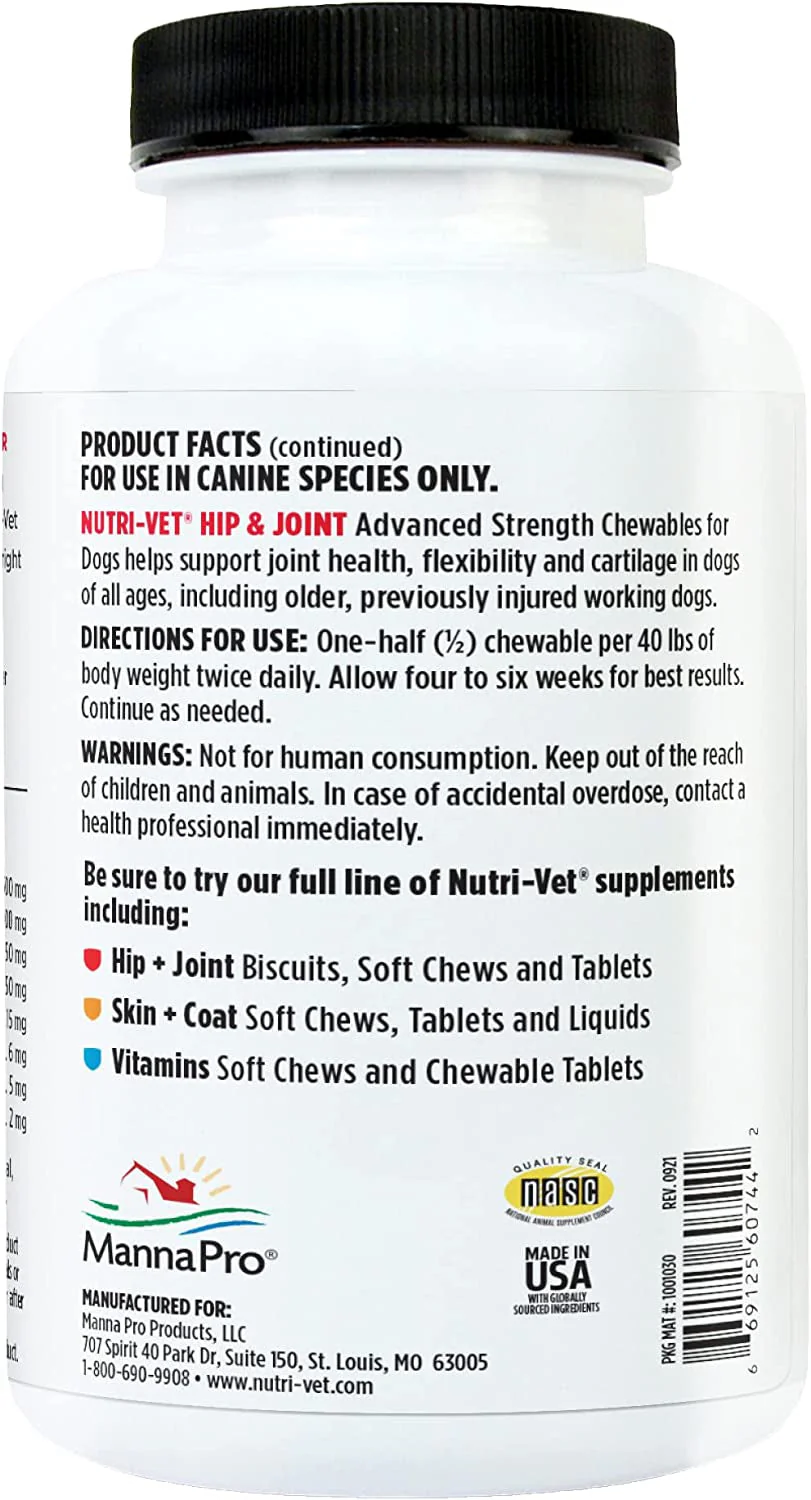 Advanced Strength Hip & Joint Chewable Dog Supplements - Image 2