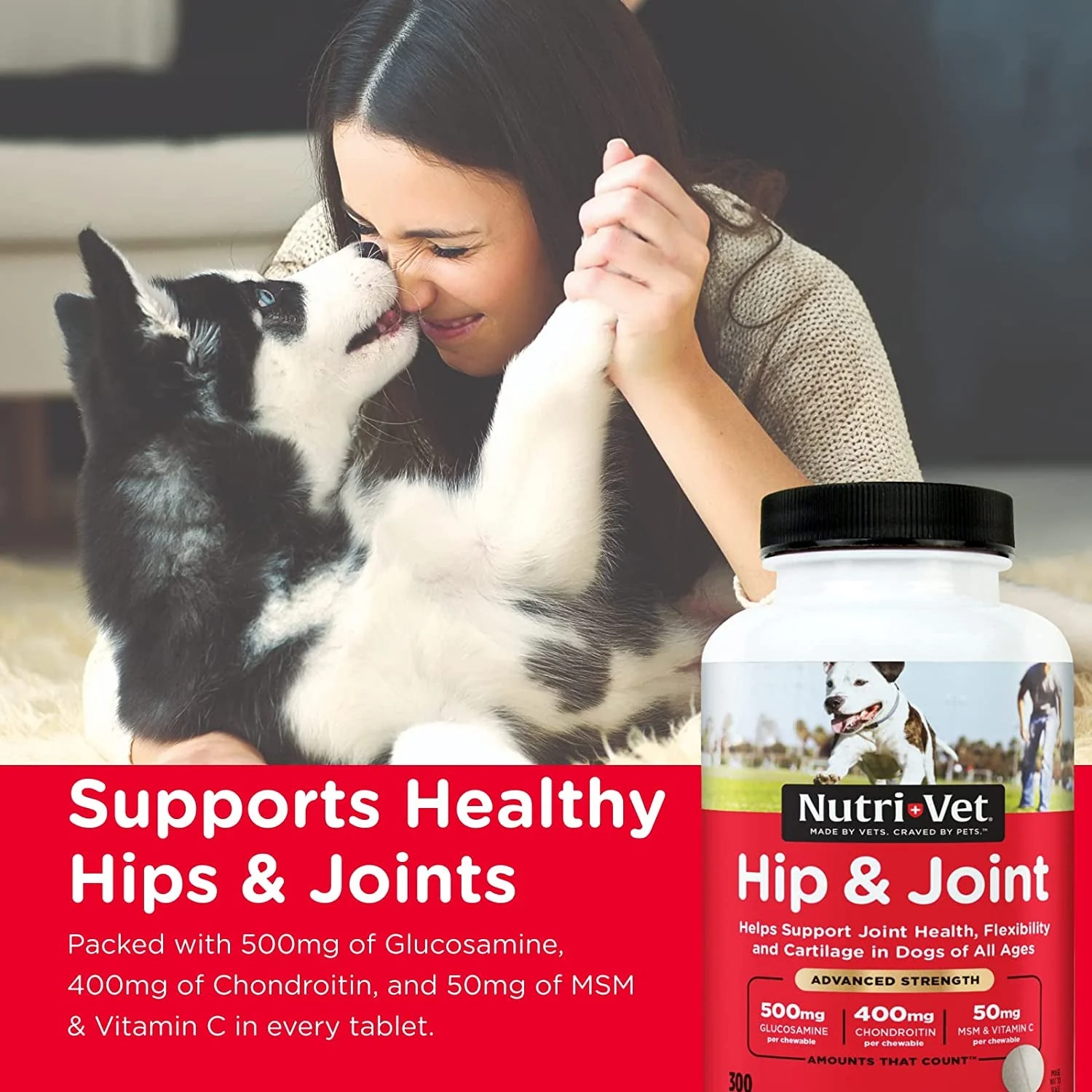 Advanced Strength Hip & Joint Chewable Dog Supplements - Image 3