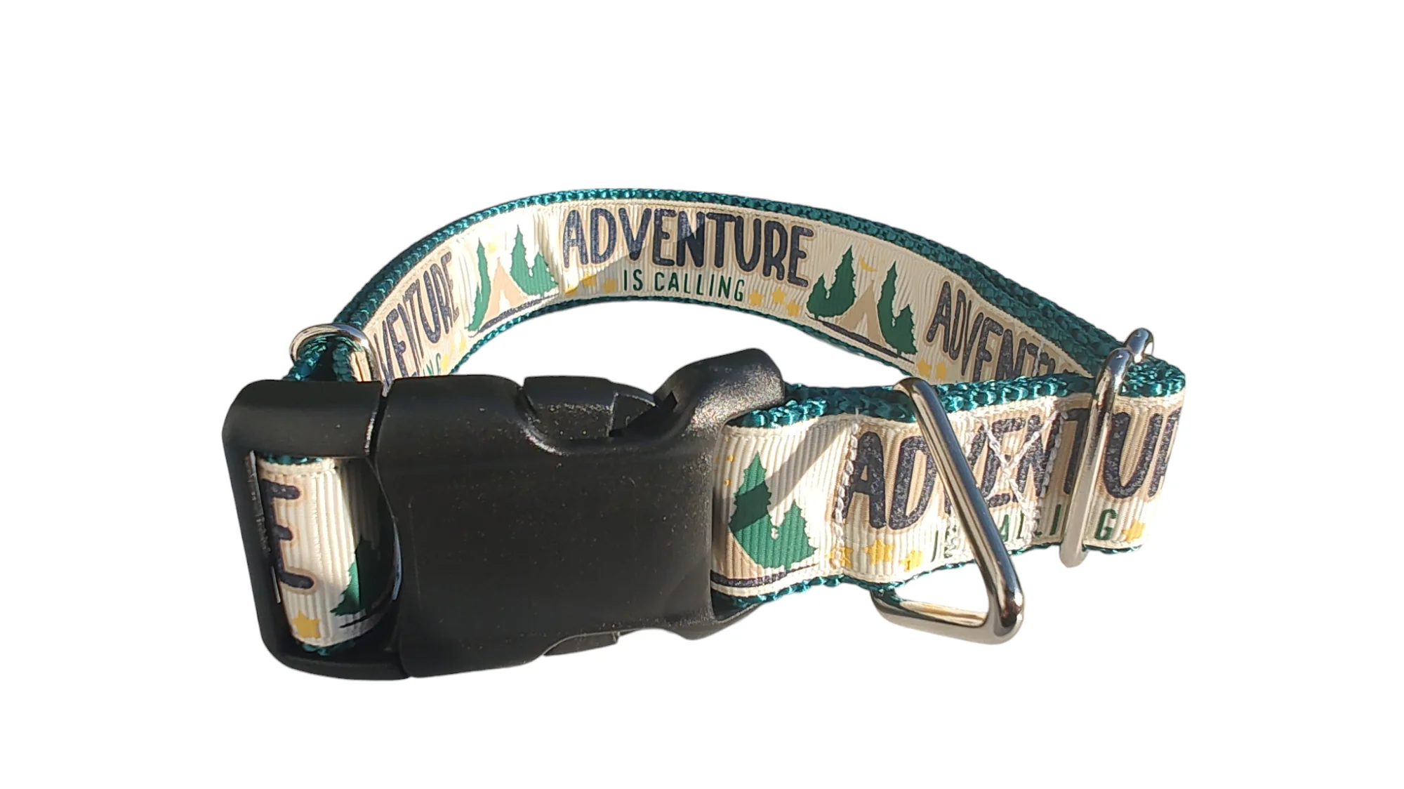 Adventure Is Calling Glitter Nylon Dog Collar - Image 2