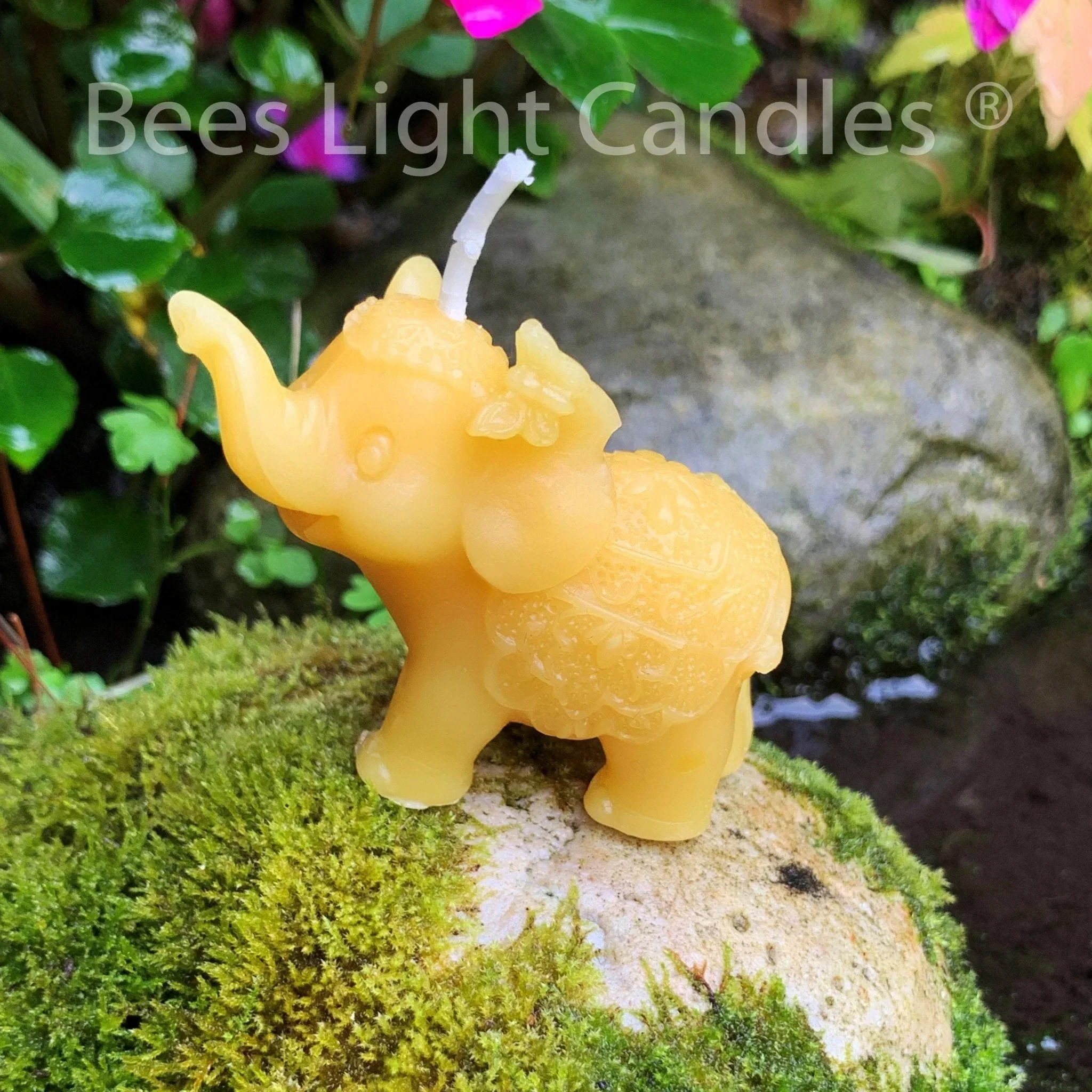 African Elephant Beeswax Candle - Image 2