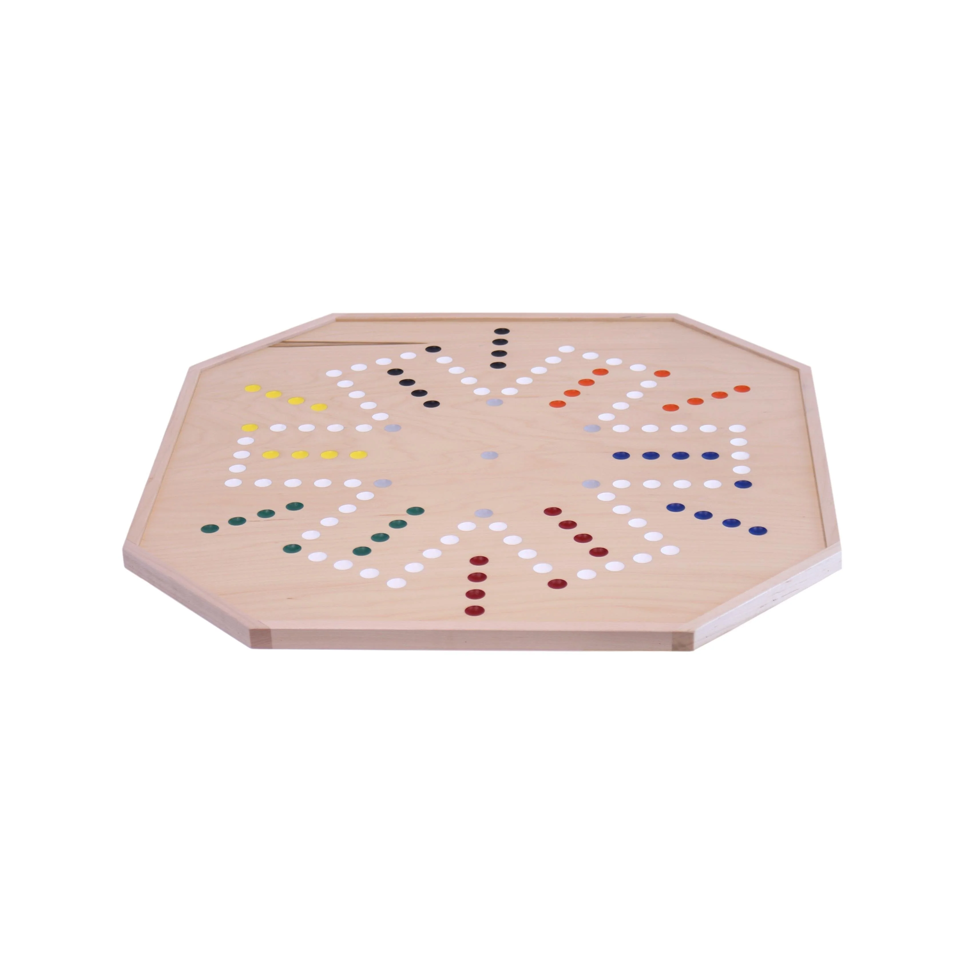 Aggravation and Chinese Checkers Combo Game Board Set - 25" Wide - Maple Wood - with Large 1" Marbles and Dice - Image 8