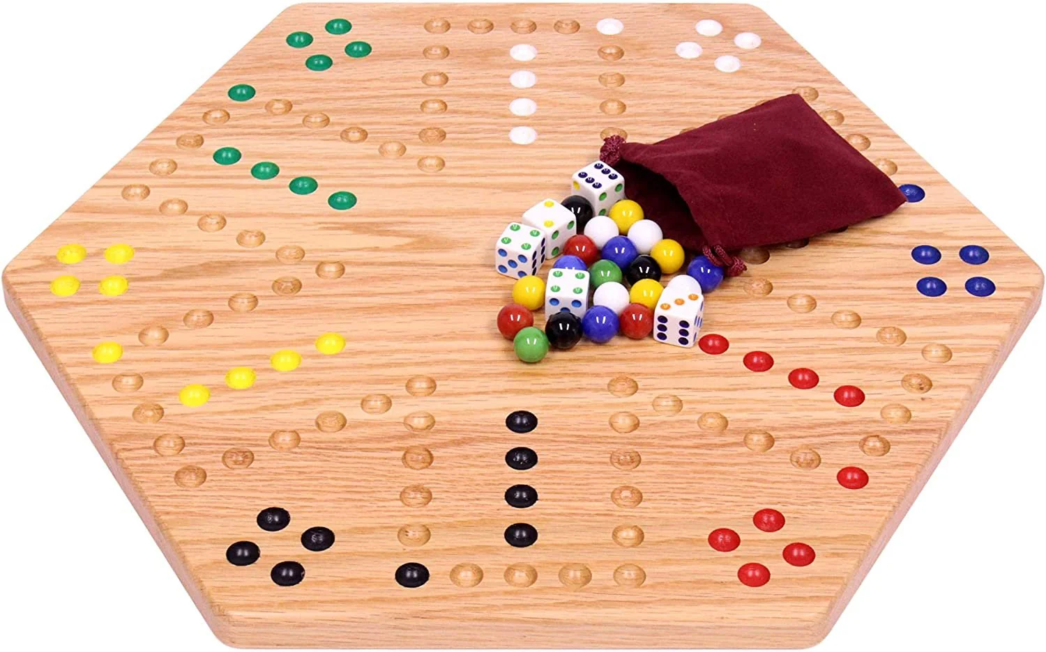 Aggravation Wahoo Marble Board Game, Double-Sided, Hand Painted - Image 10