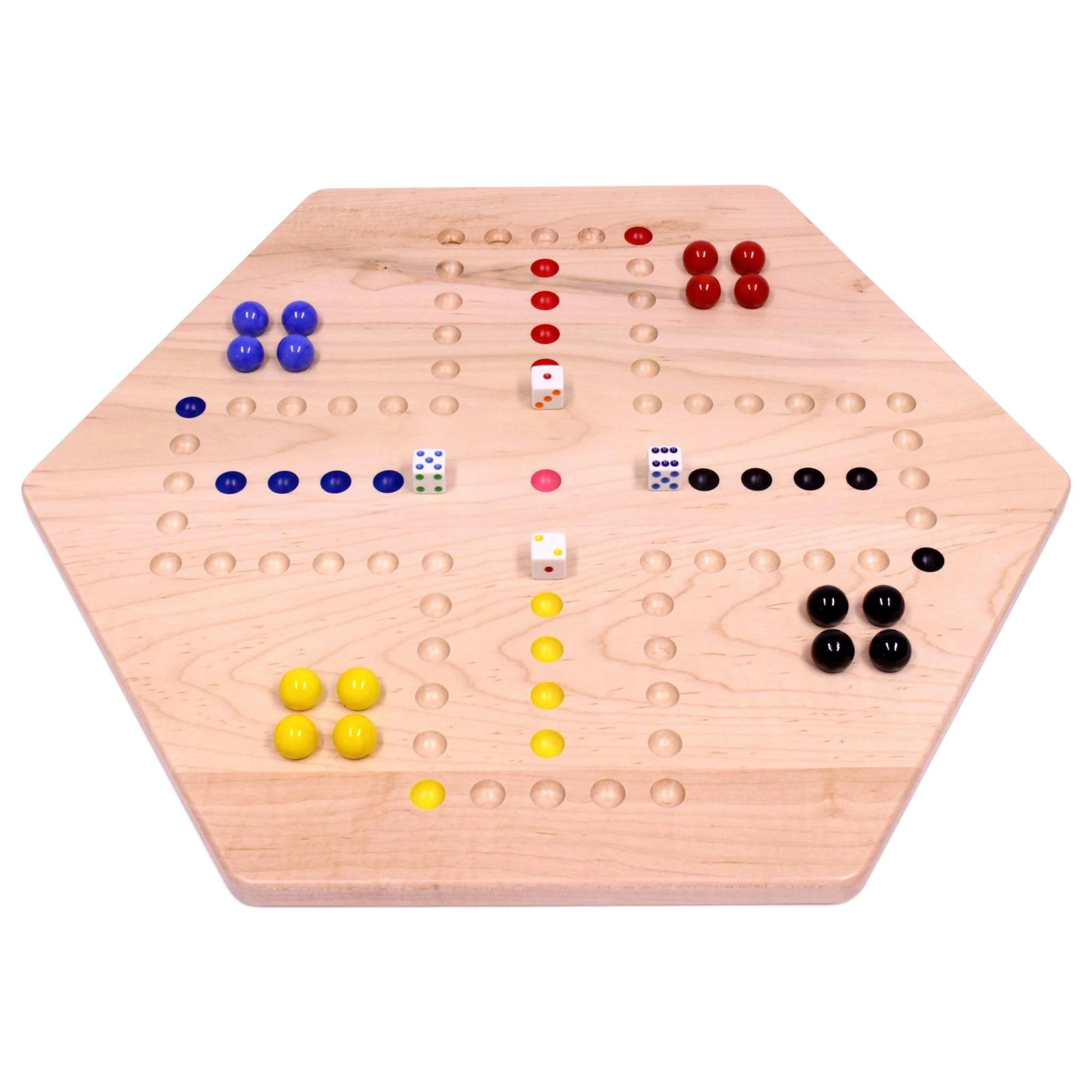 Aggravation Wahoo Marble Board Game, Double-Sided, Hand Painted - Image 12