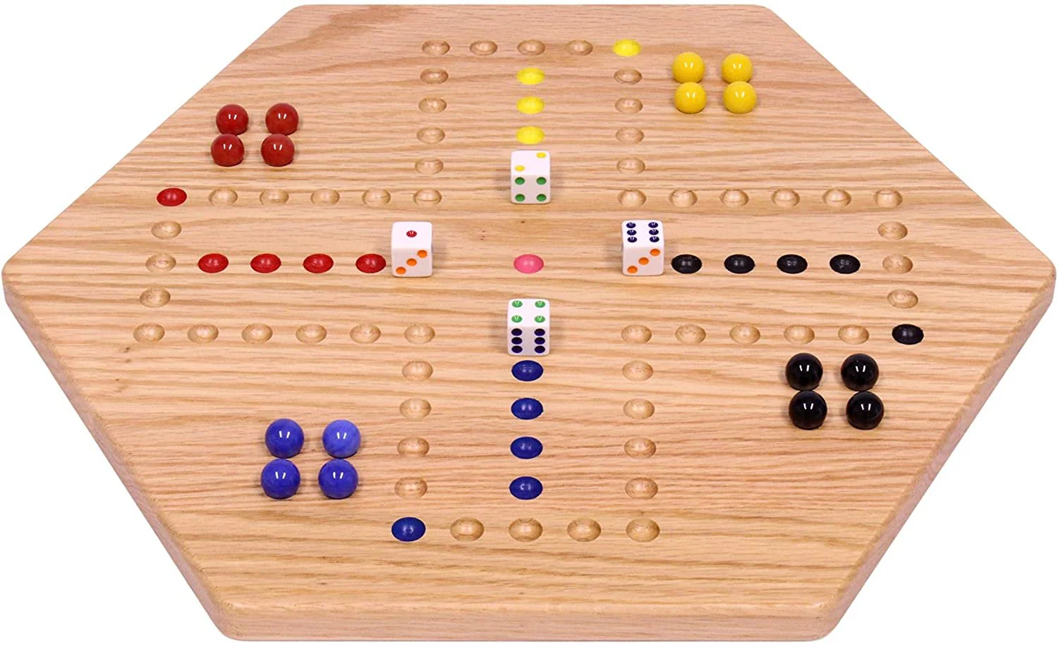 Aggravation Wahoo Marble Board Game, Double-Sided, Hand Painted - Image 13