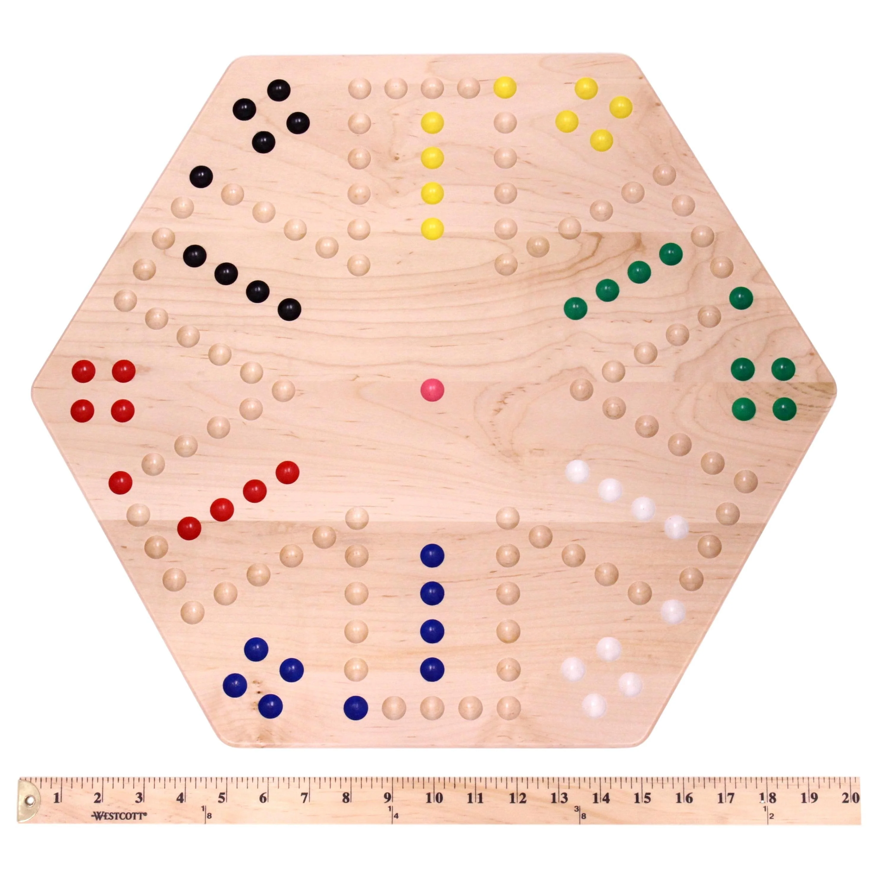 Aggravation Wahoo Marble Board Game, Double-Sided, Hand Painted - Image 14