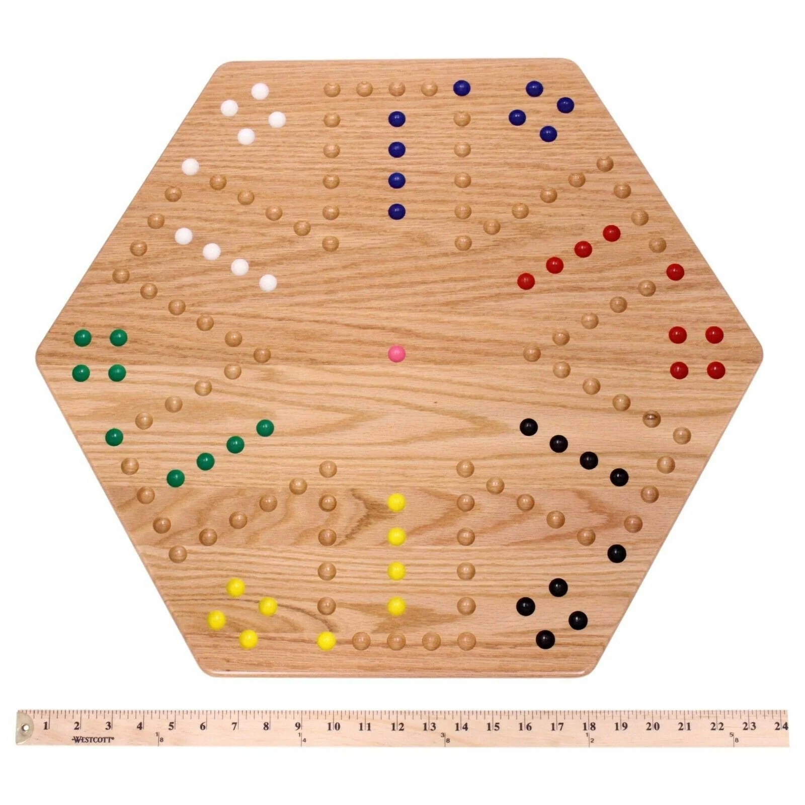 Aggravation Wahoo Marble Board Game, Double-Sided, Hand Painted - Image 17