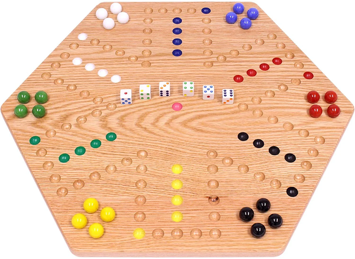 Aggravation Wahoo Marble Board Game, Double-Sided, Hand Painted - Image 2