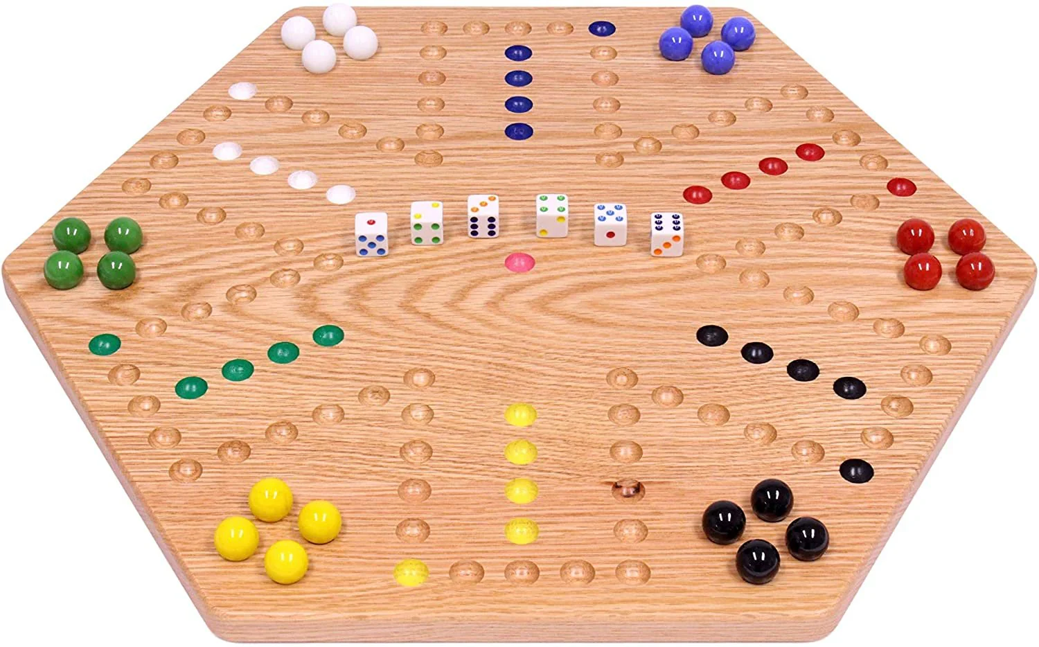 Aggravation Wahoo Marble Board Game, Double-Sided, Hand Painted - Image 20