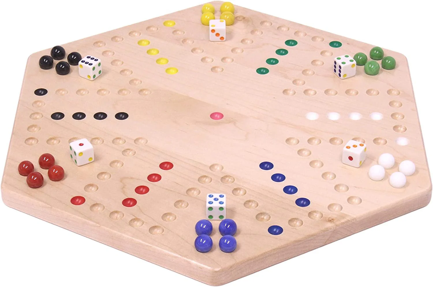Aggravation Wahoo Marble Board Game, Double-Sided, Hand Painted - Image 22