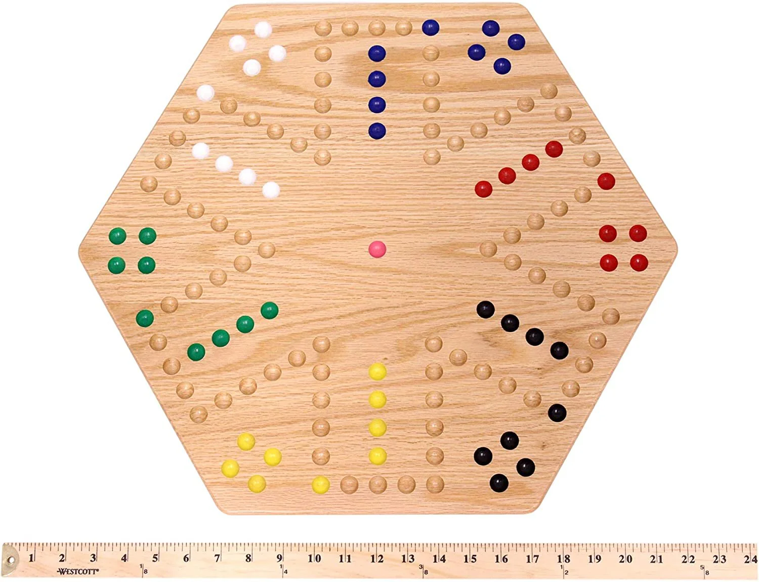 Aggravation Wahoo Marble Board Game, Double-Sided, Hand Painted - Image 23