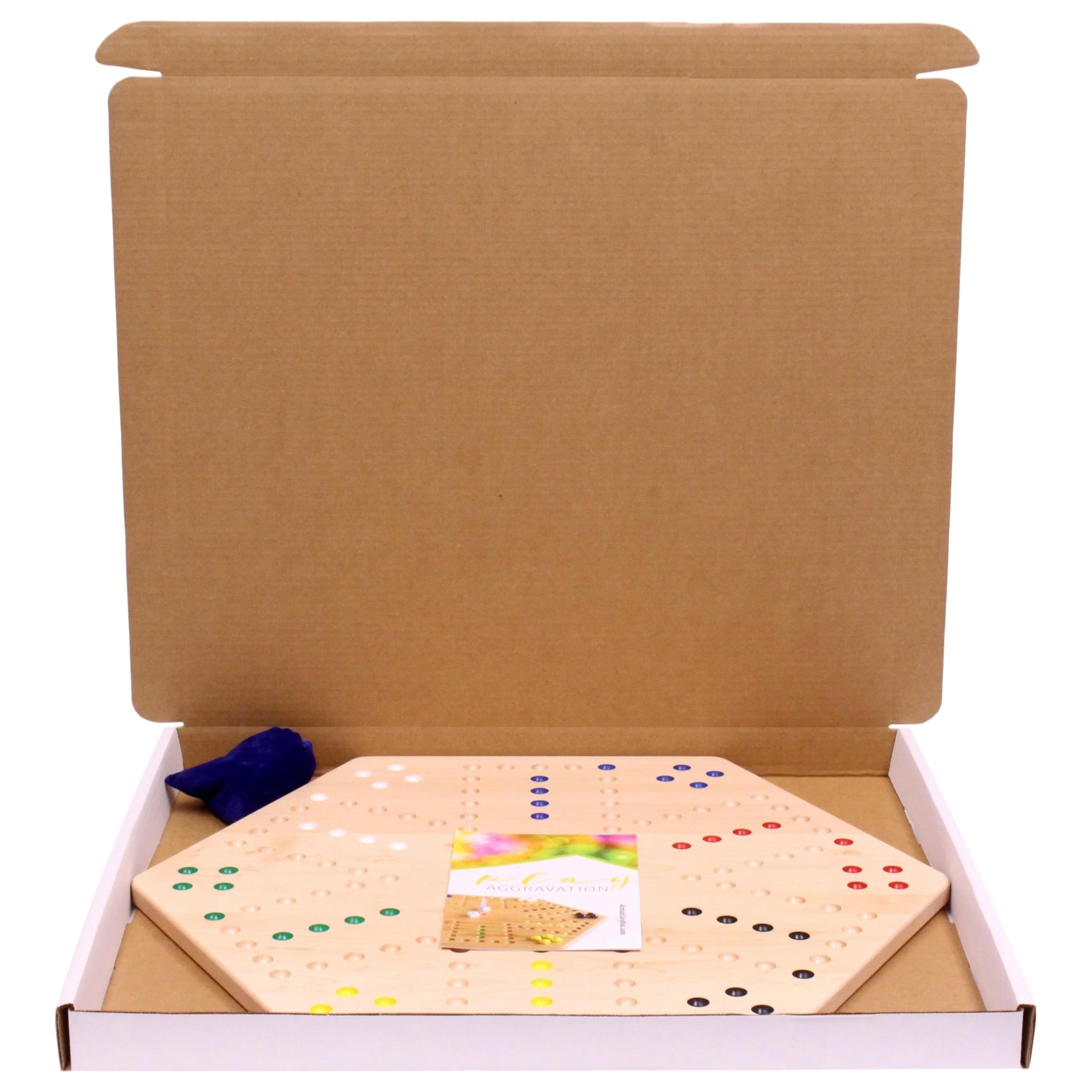 Aggravation Wahoo Marble Board Game, Double-Sided, Hand Painted - Image 26