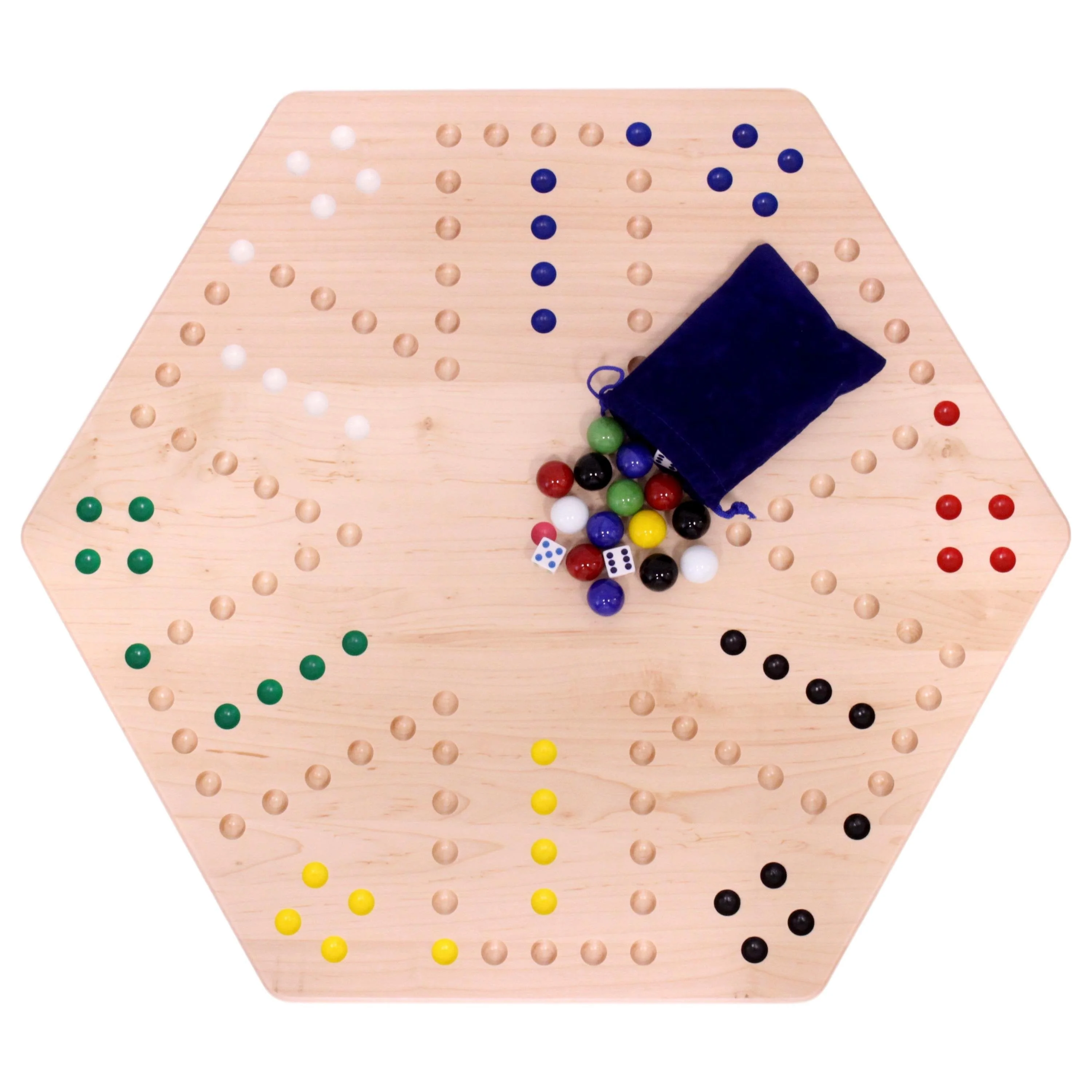 Aggravation Wahoo Marble Board Game, Double-Sided, Hand Painted - Image 28