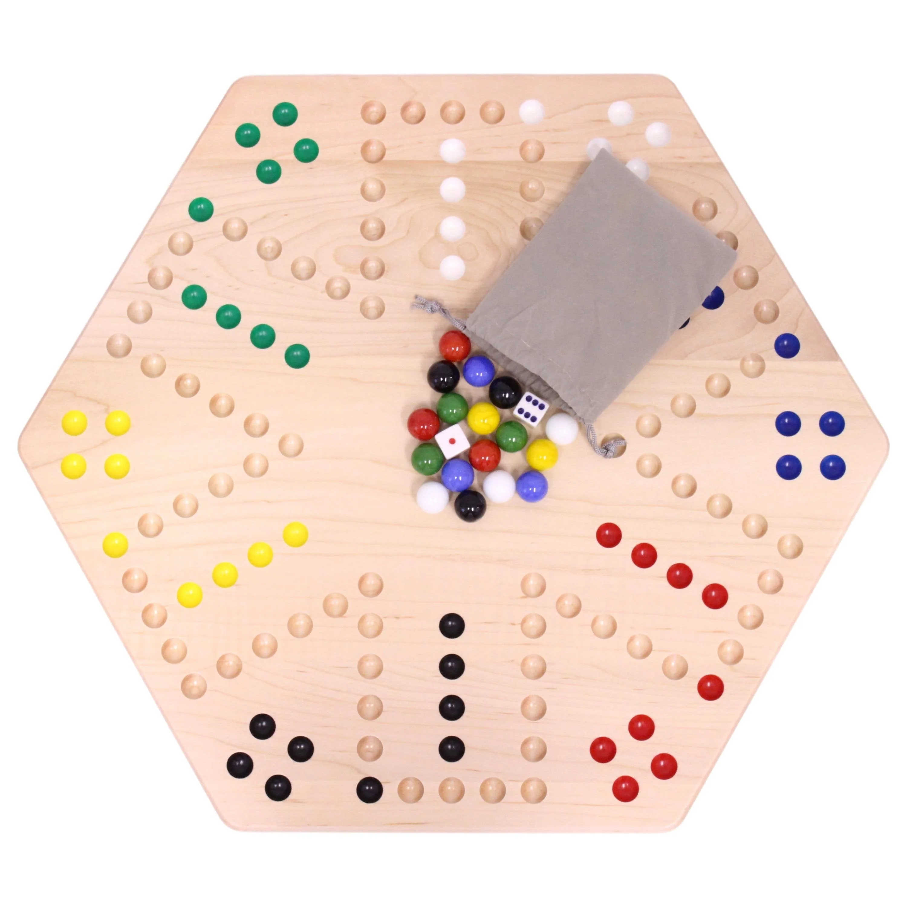 Aggravation Wahoo Marble Board Game, Double-Sided, Hand Painted - Image 29
