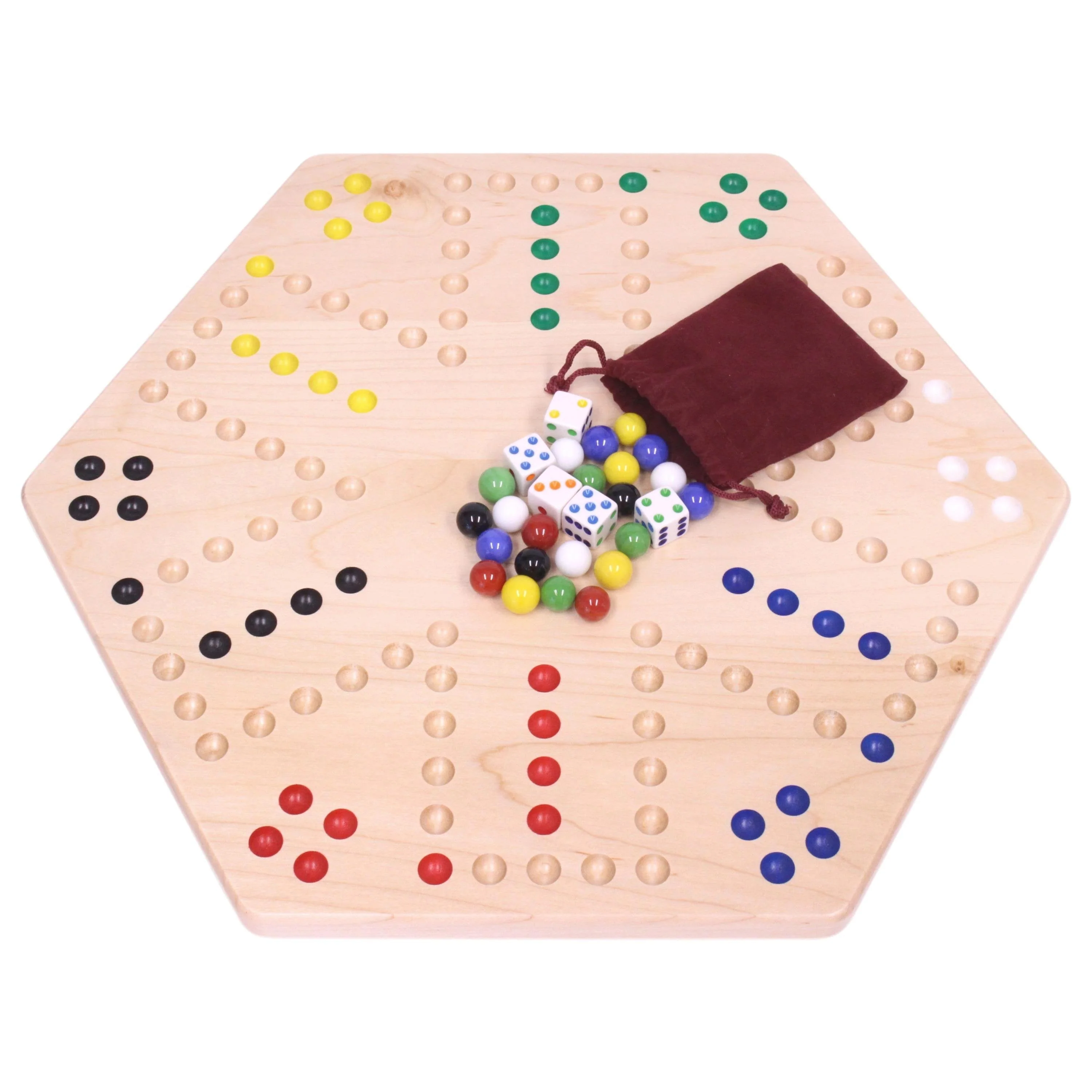 Aggravation Wahoo Marble Board Game, Double-Sided, Hand Painted - Image 30