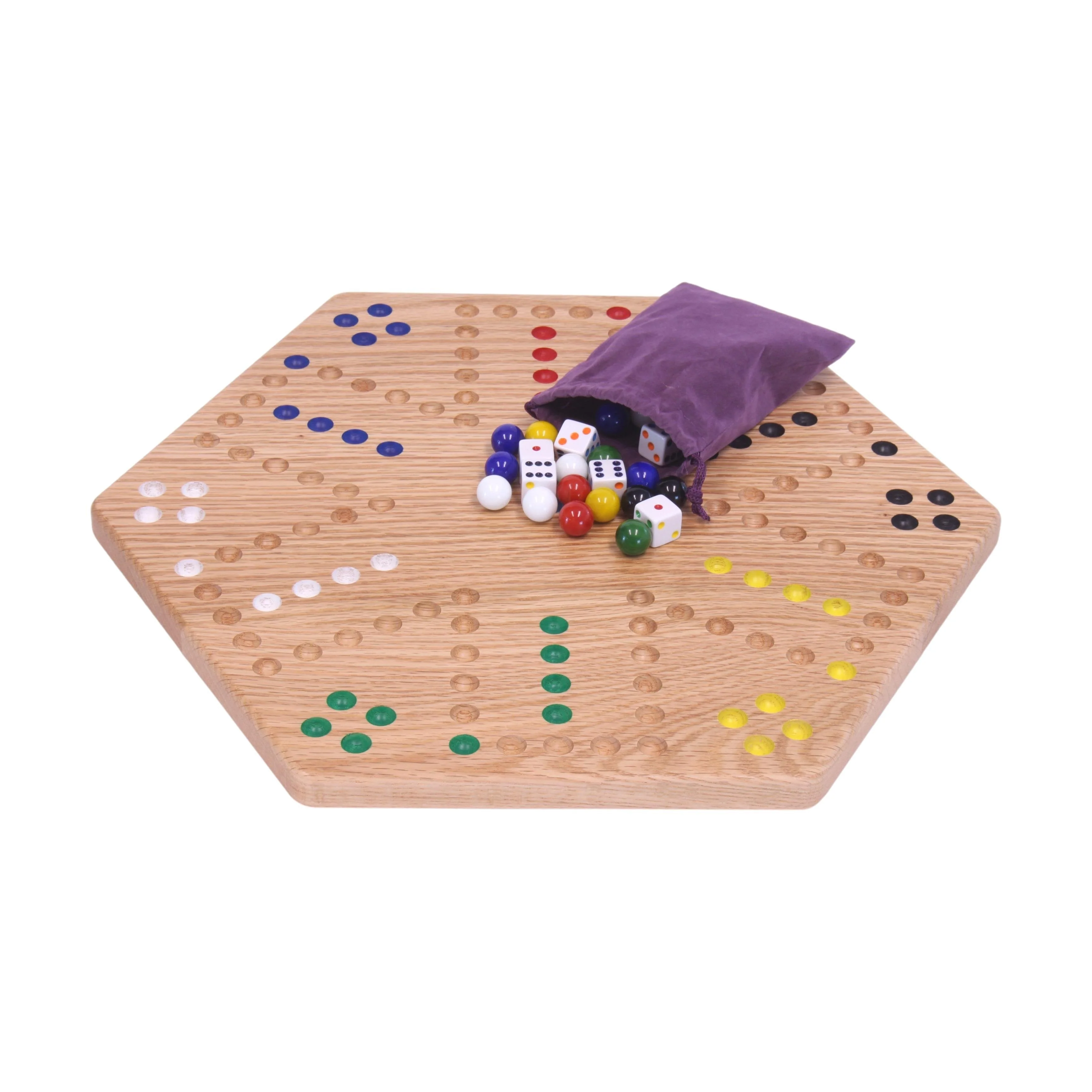 Aggravation Wahoo Marble Board Game, Double-Sided, Hand Painted - Image 31