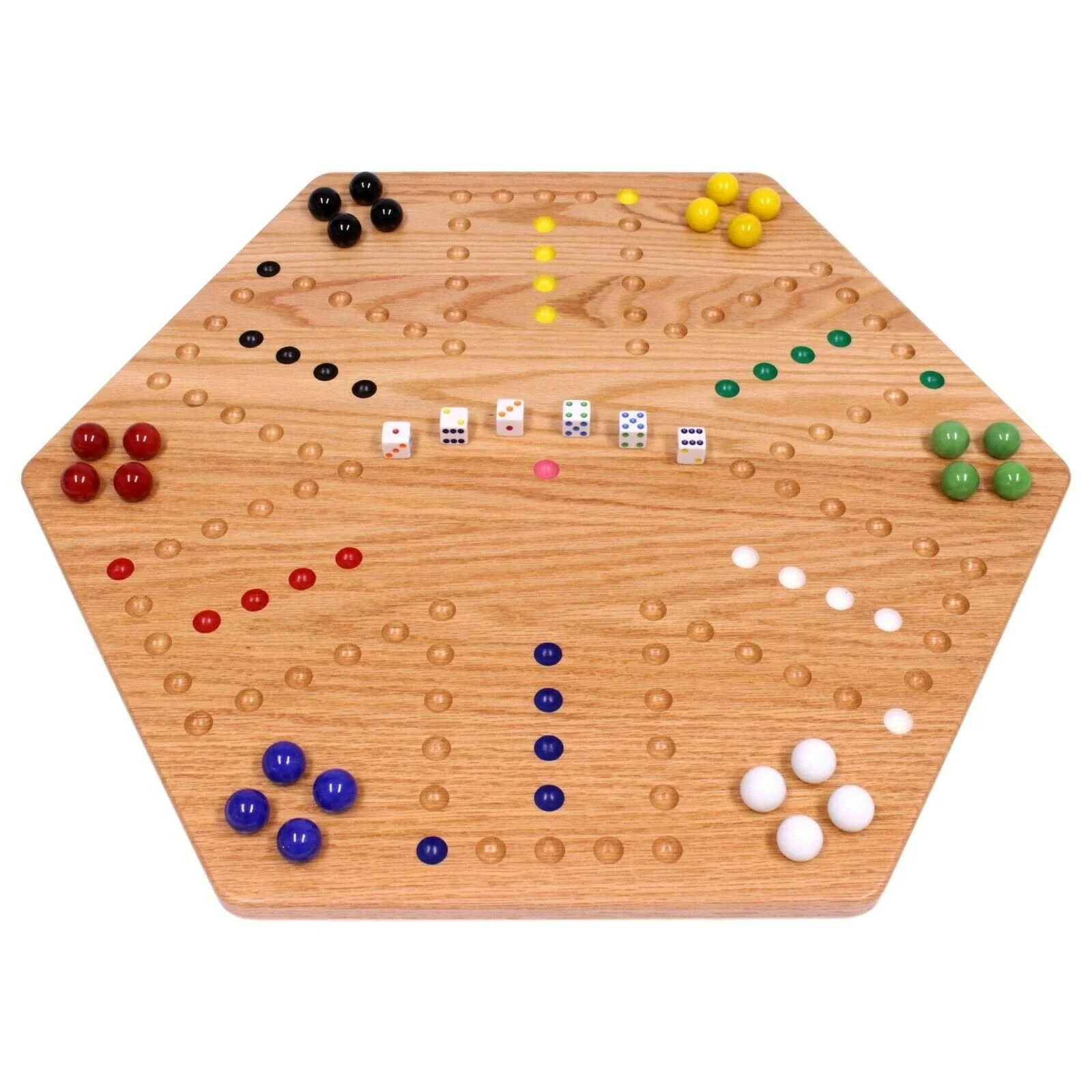 Aggravation Wahoo Marble Board Game, Double-Sided, Hand Painted - Image 6