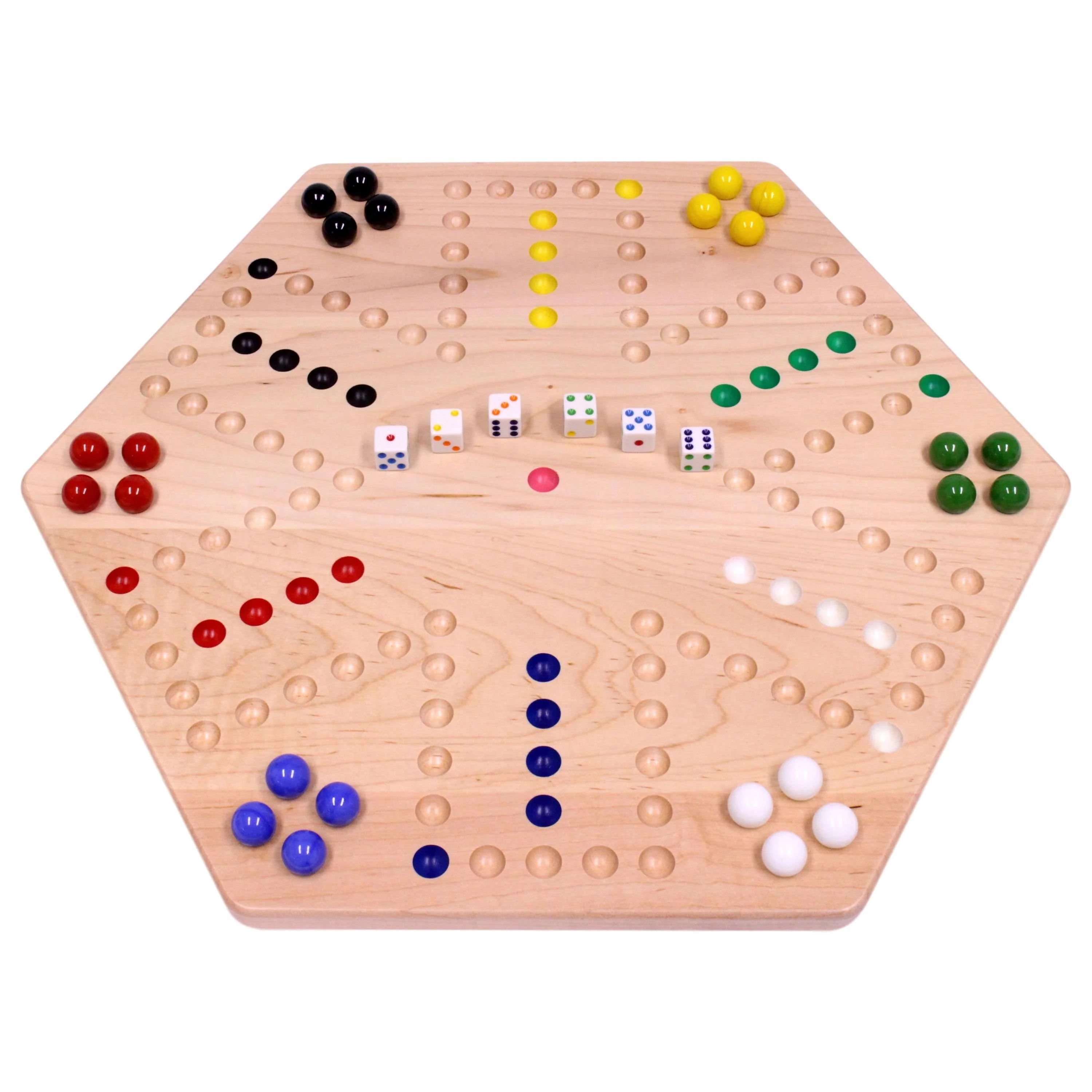 Aggravation Wahoo Marble Board Game, Double-Sided, Hand Painted - Image 7