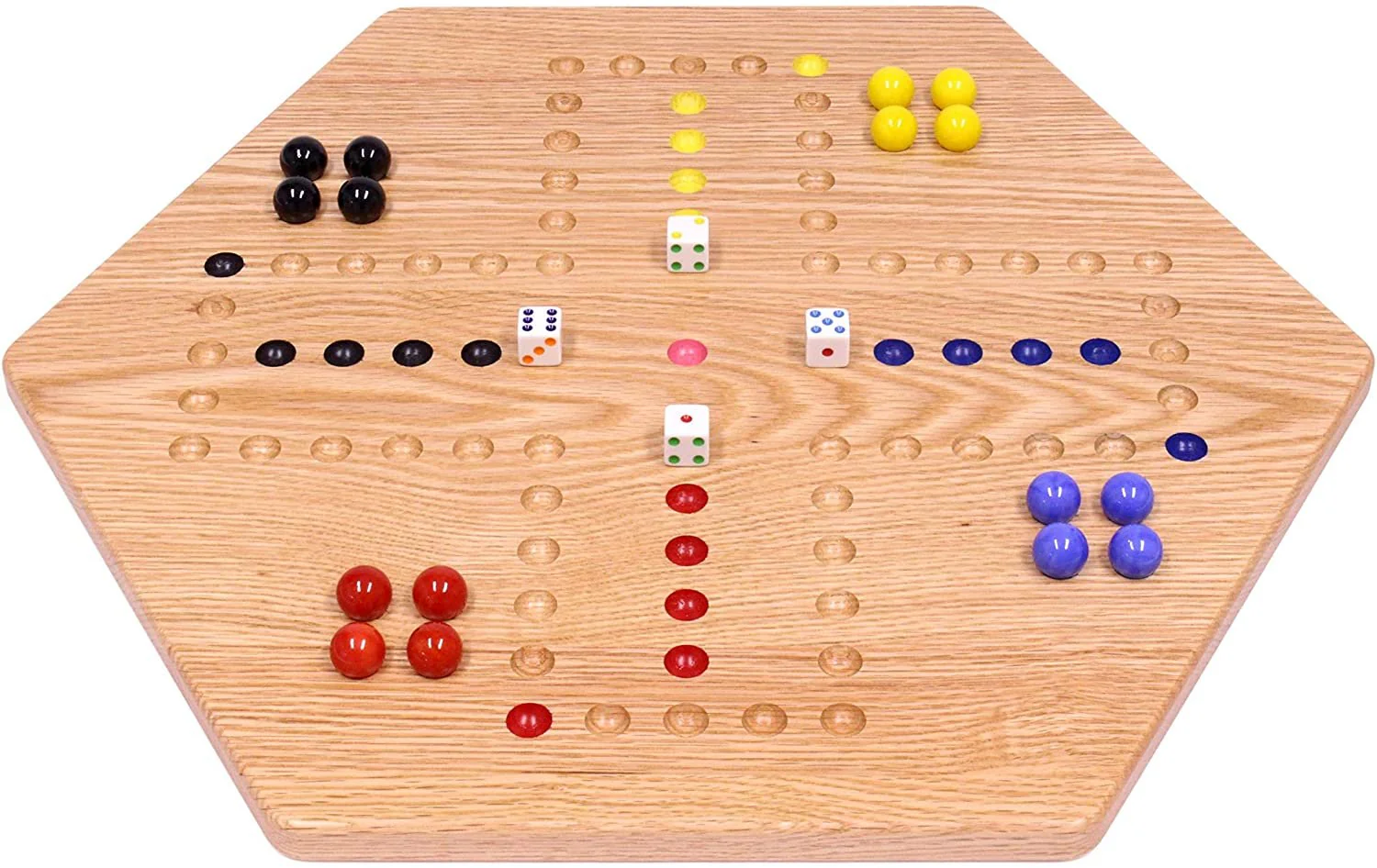 Aggravation Wahoo Marble Board Game, Double-Sided, Hand Painted - Image 9