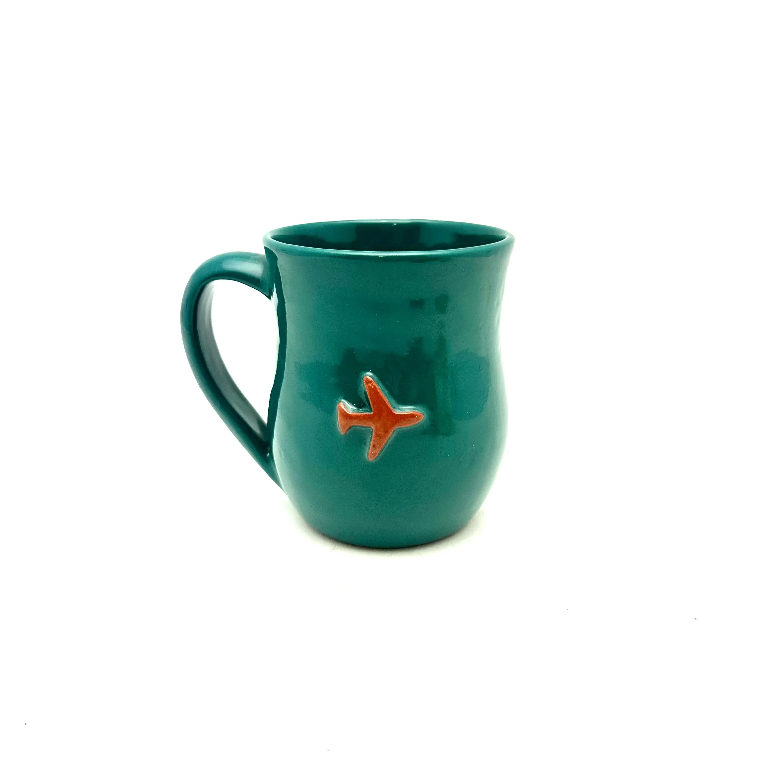 Airplane Mug- Teal Green - Image 2