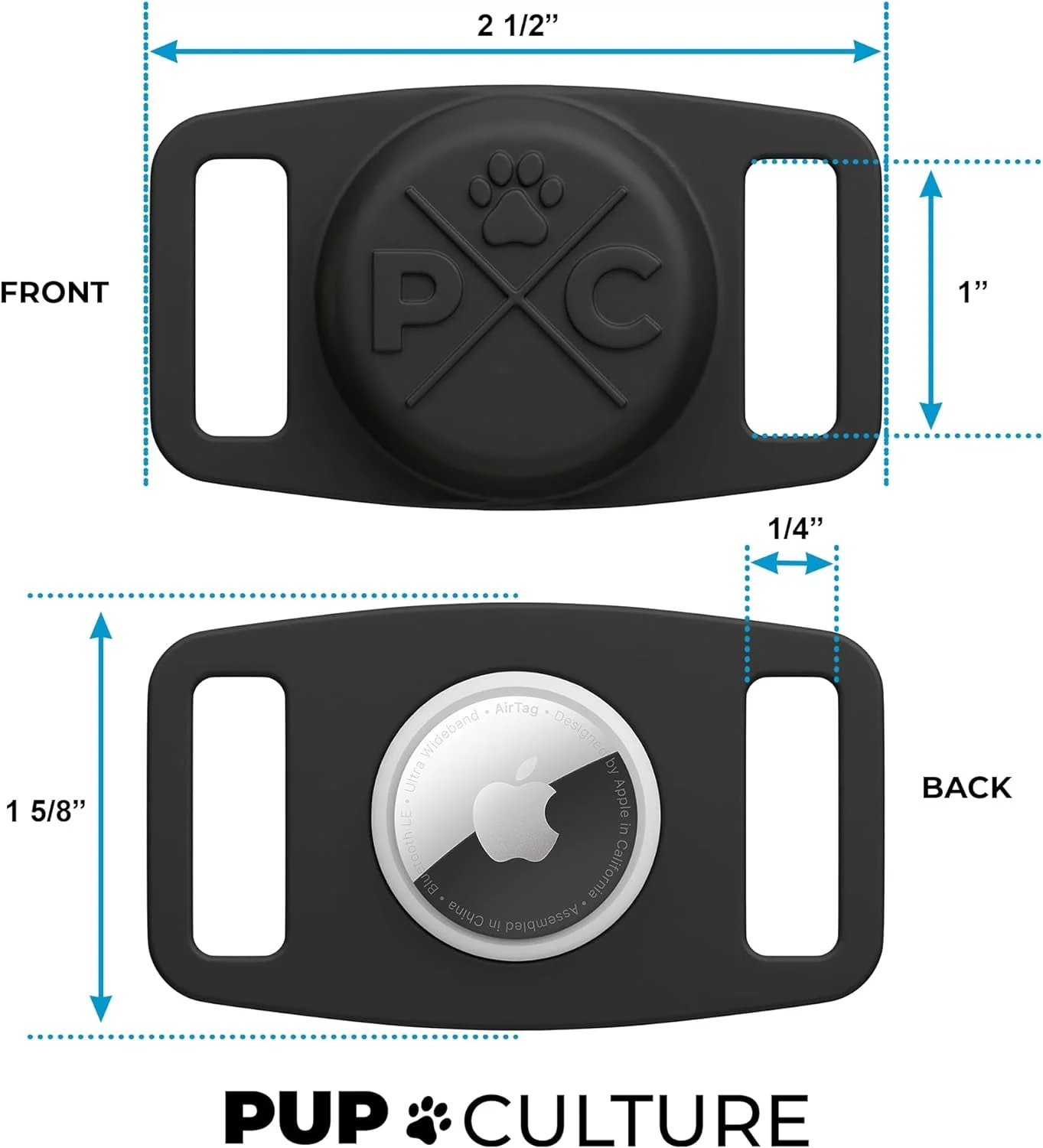 Airtag Dog Collar Holder, Extra-Durable, Lightweight, - Image 3
