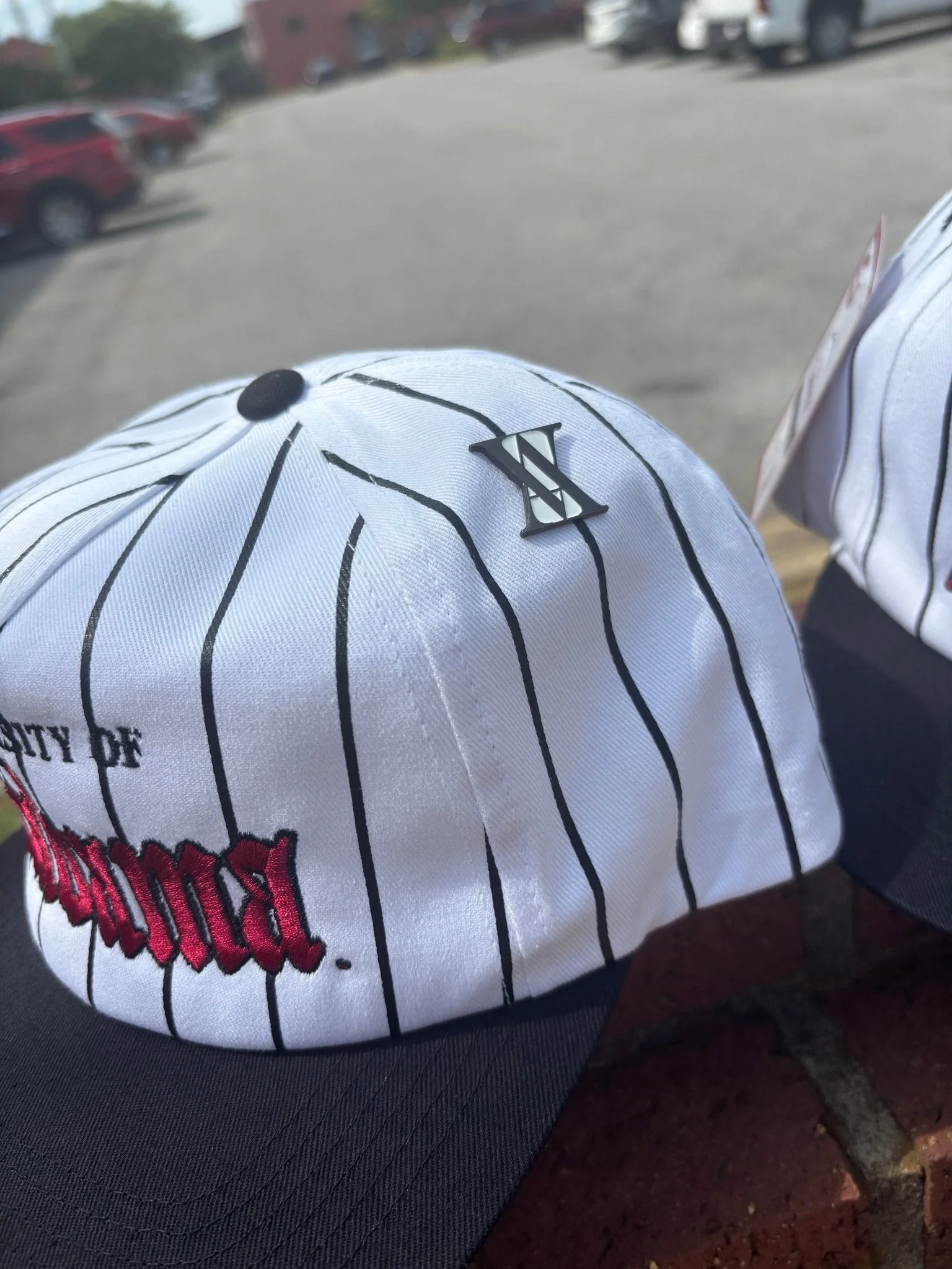 Alabama Old English Snapback Hat - Pinstripe Collection (Vol. 1) - Image 3