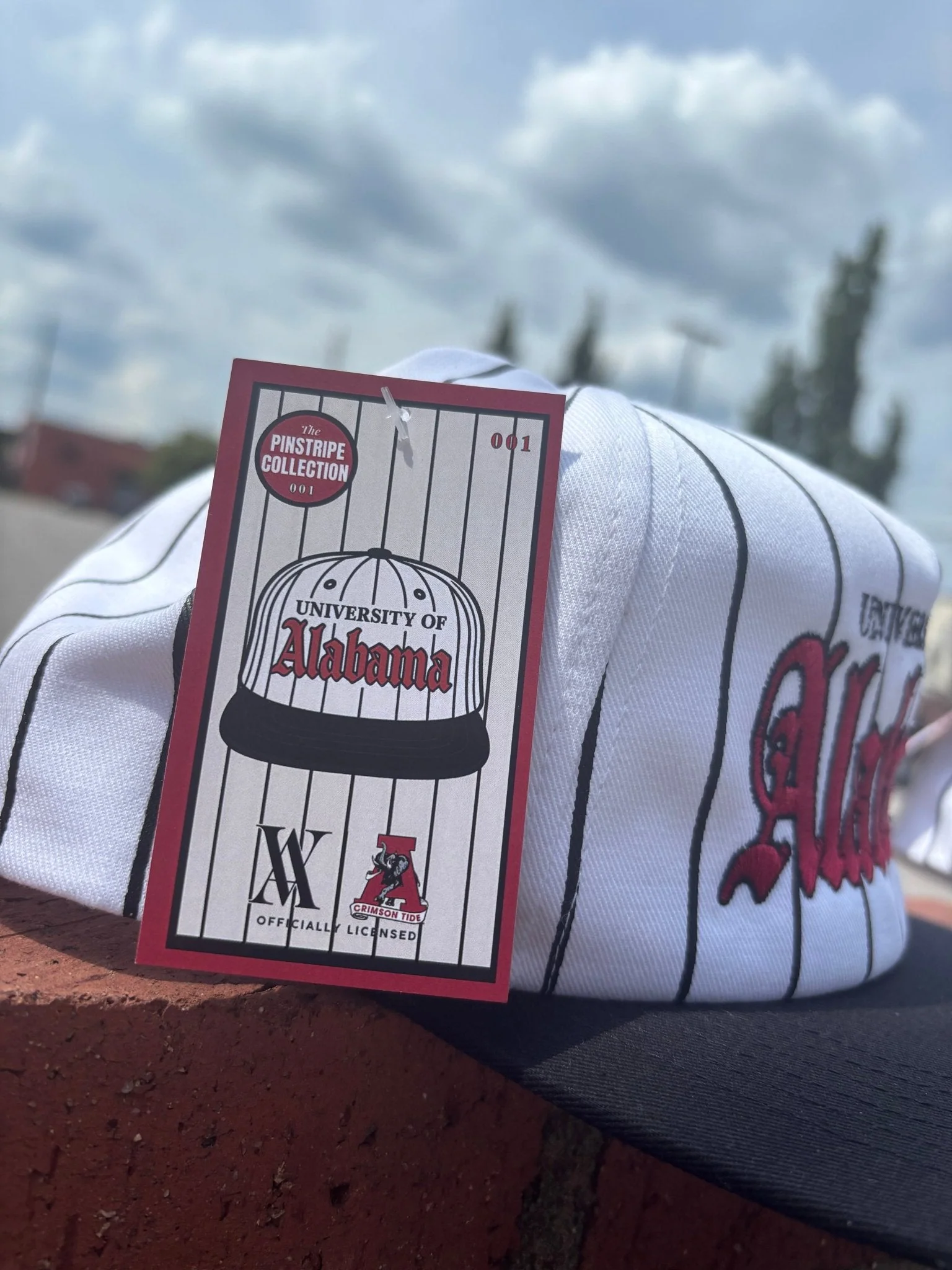 Alabama Old English Snapback Hat - Pinstripe Collection (Vol. 1) - Image 4