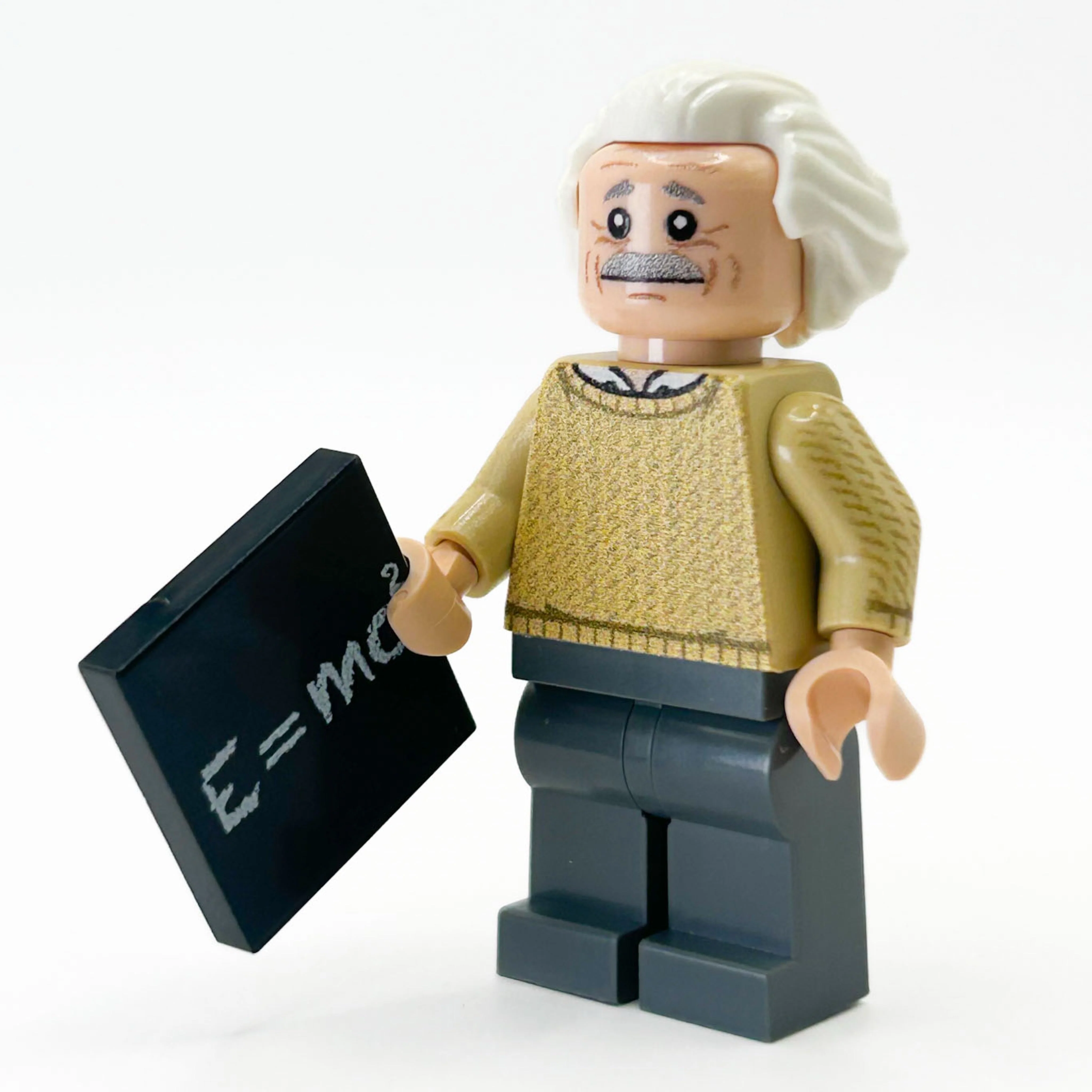 Albert Einstein Minifig made using LEGO parts - B3 Customs - Image 2