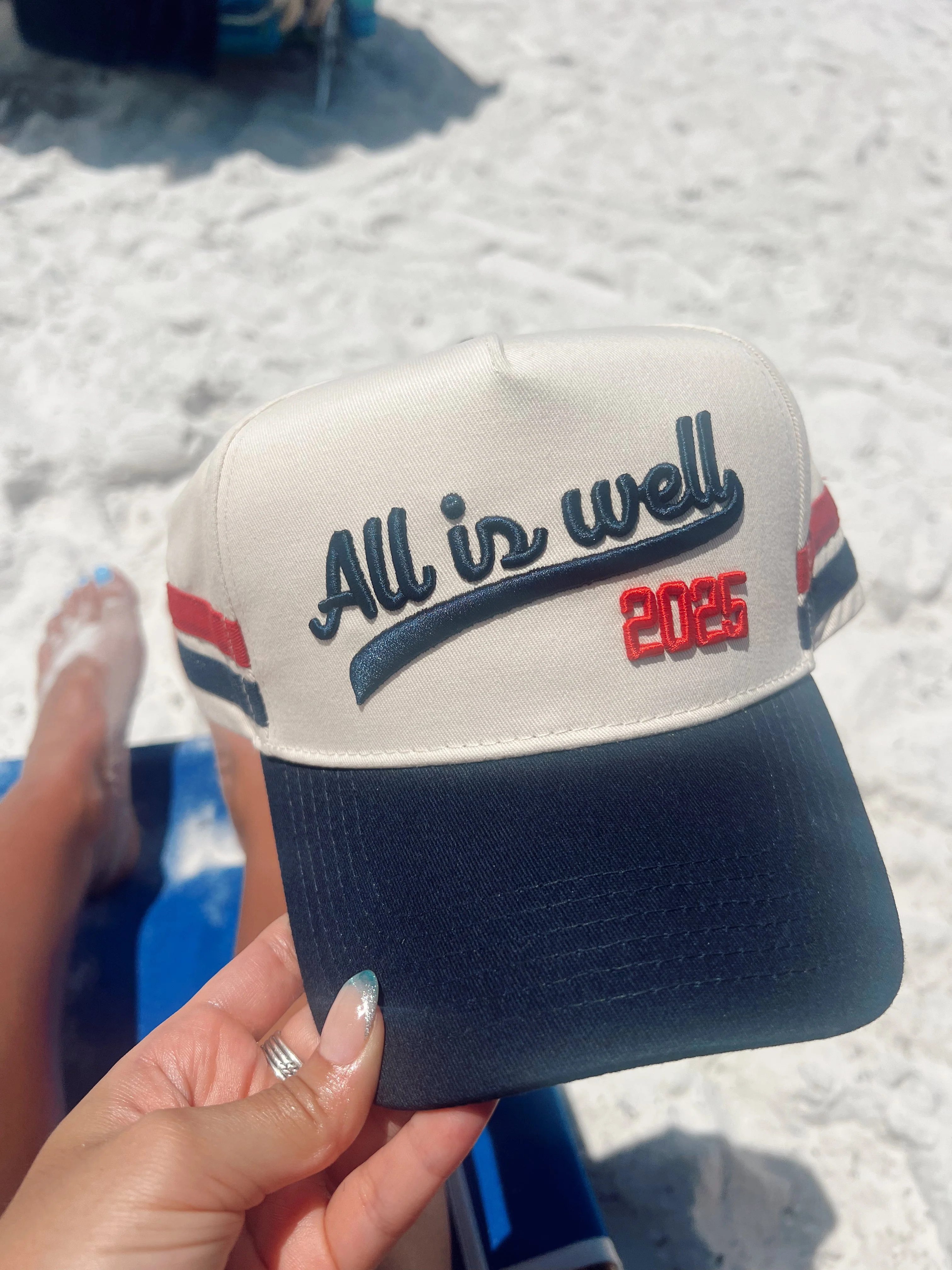 All is Well - Navy Vintage Trucker Hat - Image 11