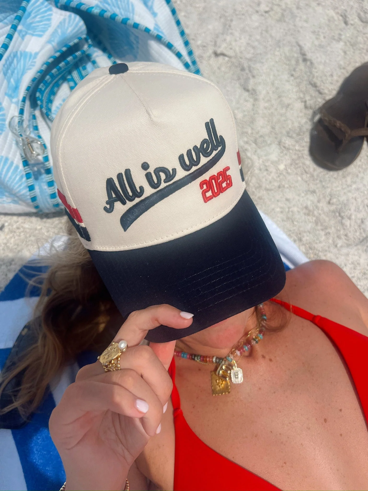 All is Well - Navy Vintage Trucker Hat - Image 7