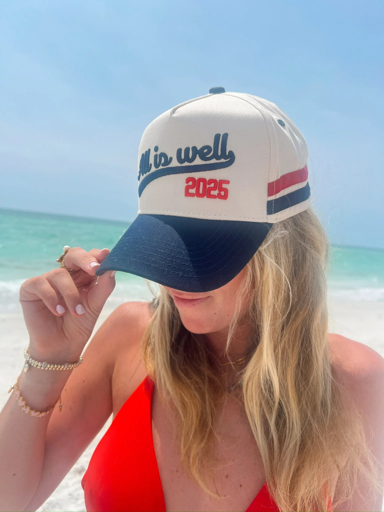 All is Well - Navy Vintage Trucker Hat - Image 8
