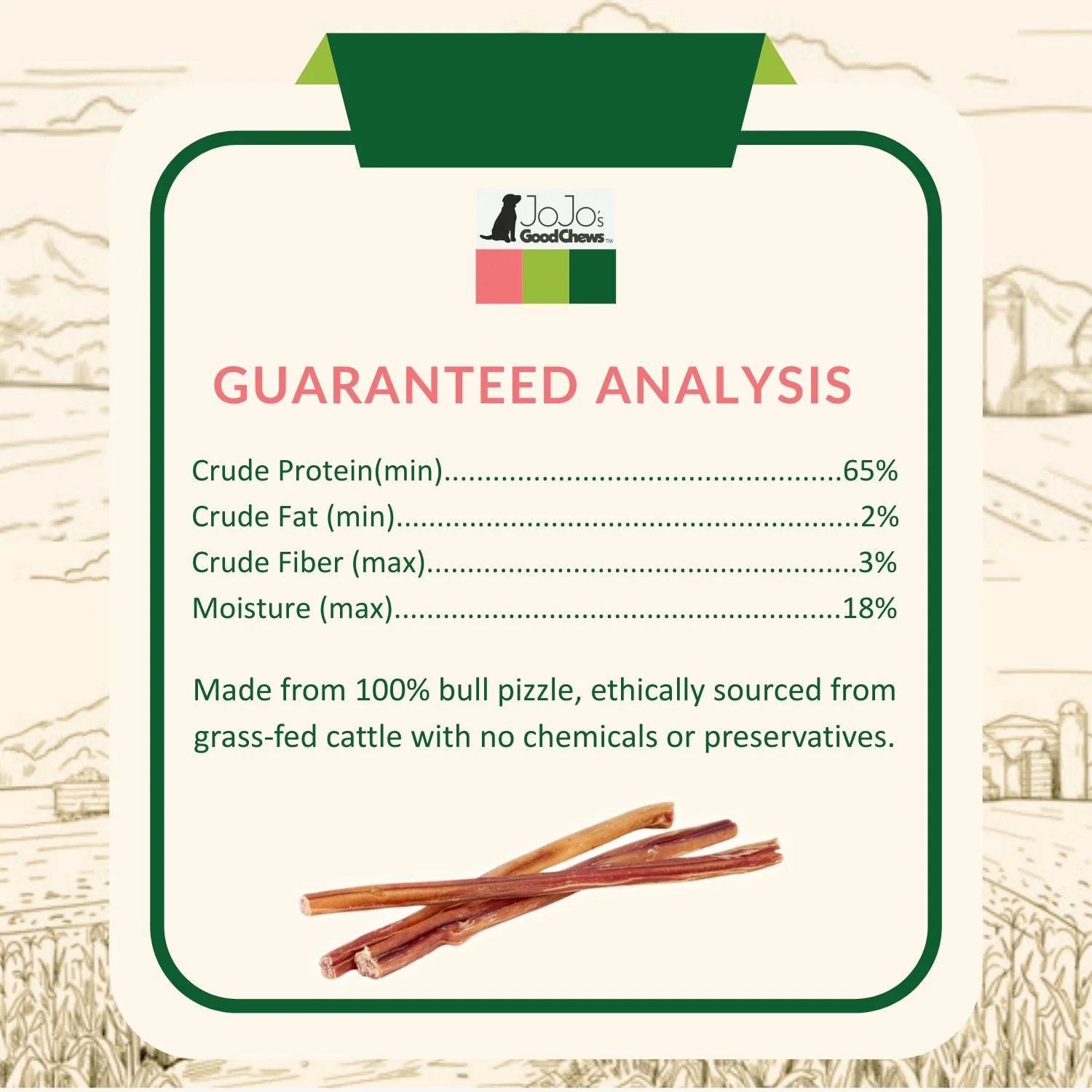 All-Natural Beef Bully Stick Dog Treats – Nutrient-Rich, and High-Protein – 12-Inch Standard (4-Pack) - Image 5