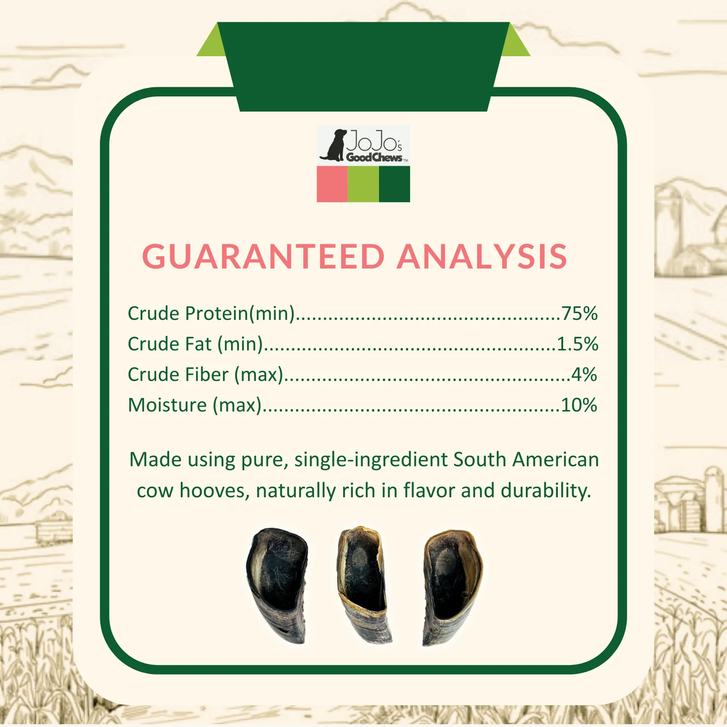 All-Natural Cow Hooves Dog Chews – Premium Crunchy Treats for Dental Health – (25/Case) - Image 5