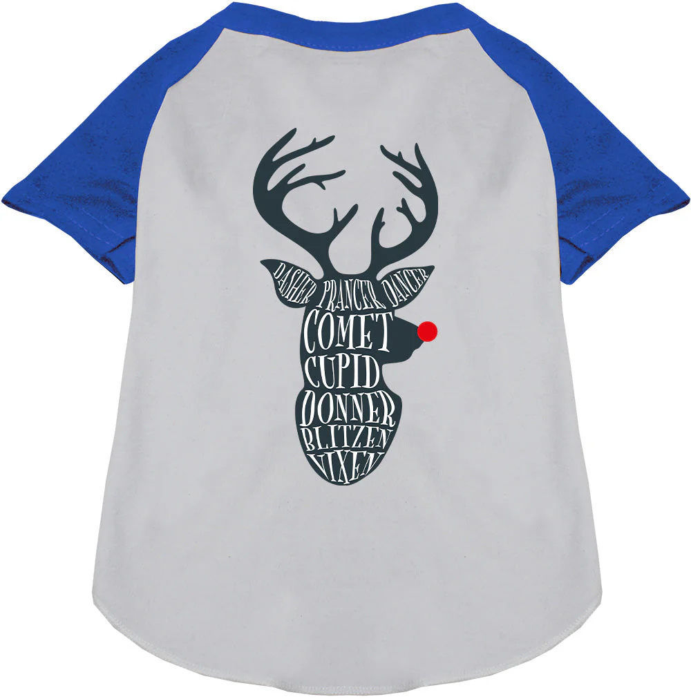All Santa's Deer Pet Raglan Shirt - Image 4