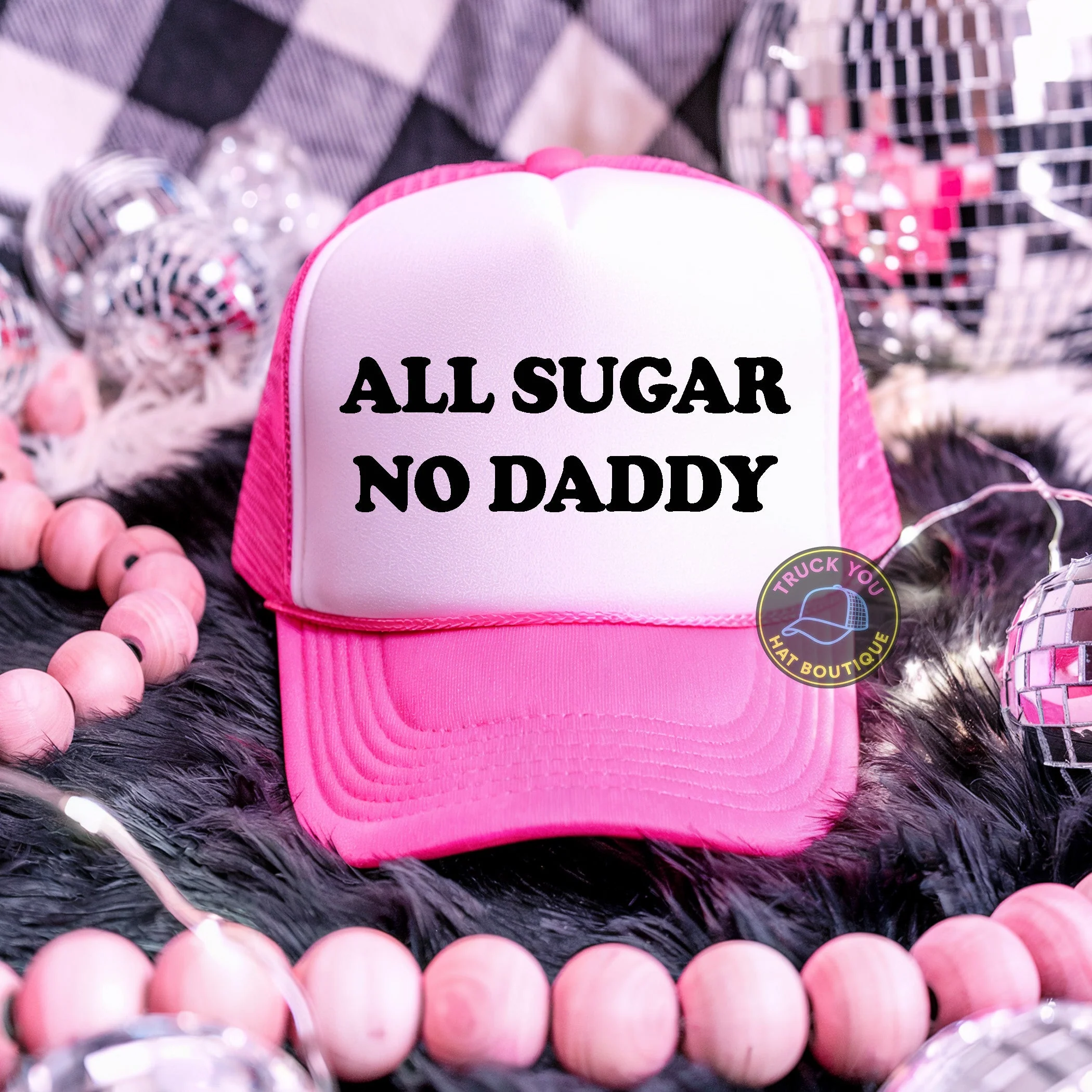 All Sugar No Daddy Adult Otto Foam Trucker Hat - Image 2