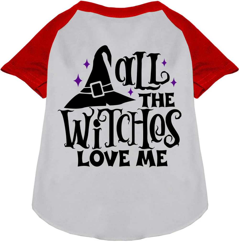 All the Witches Love Me! Pet Raglan Shirt - Image 6