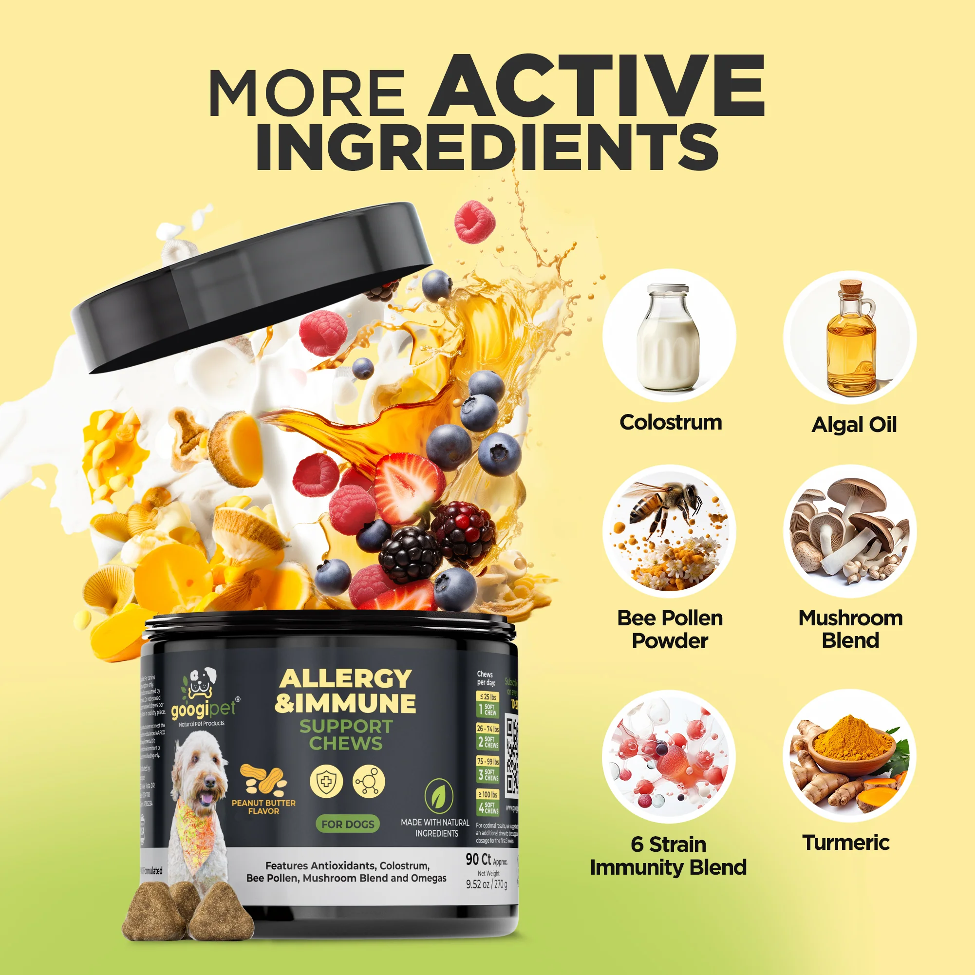 Allergy & Immune Support Chews for Dogs (Peanut Butter Flavor) - Image 4