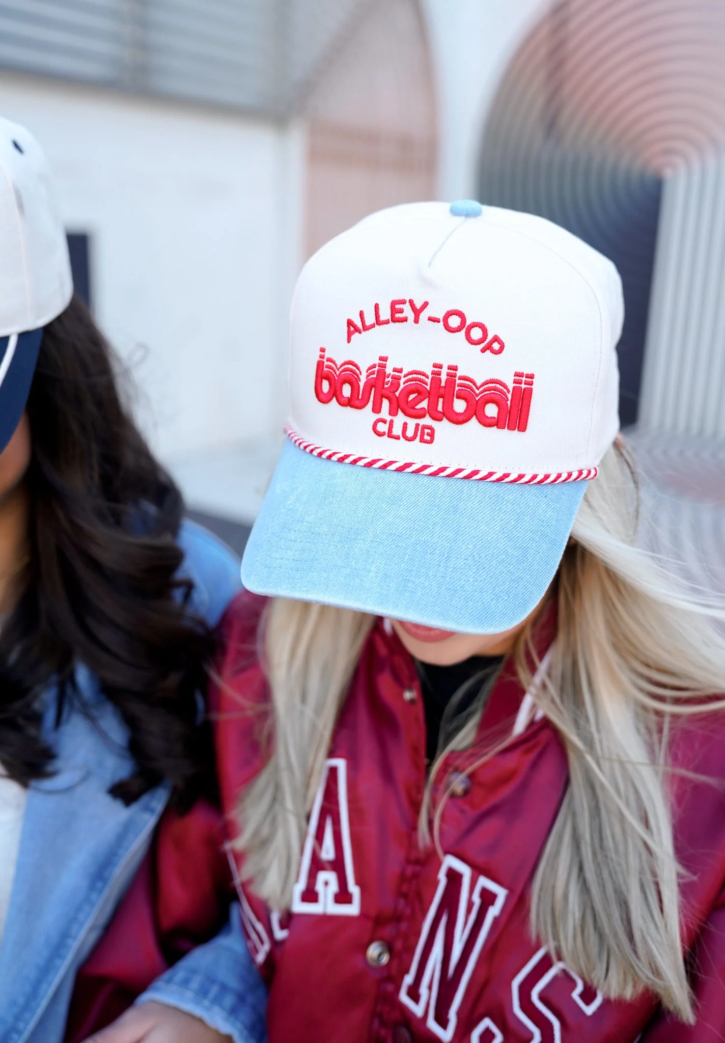 Alley Oop Basketball Club - Denim Vintage Trucker Hat - Image 2