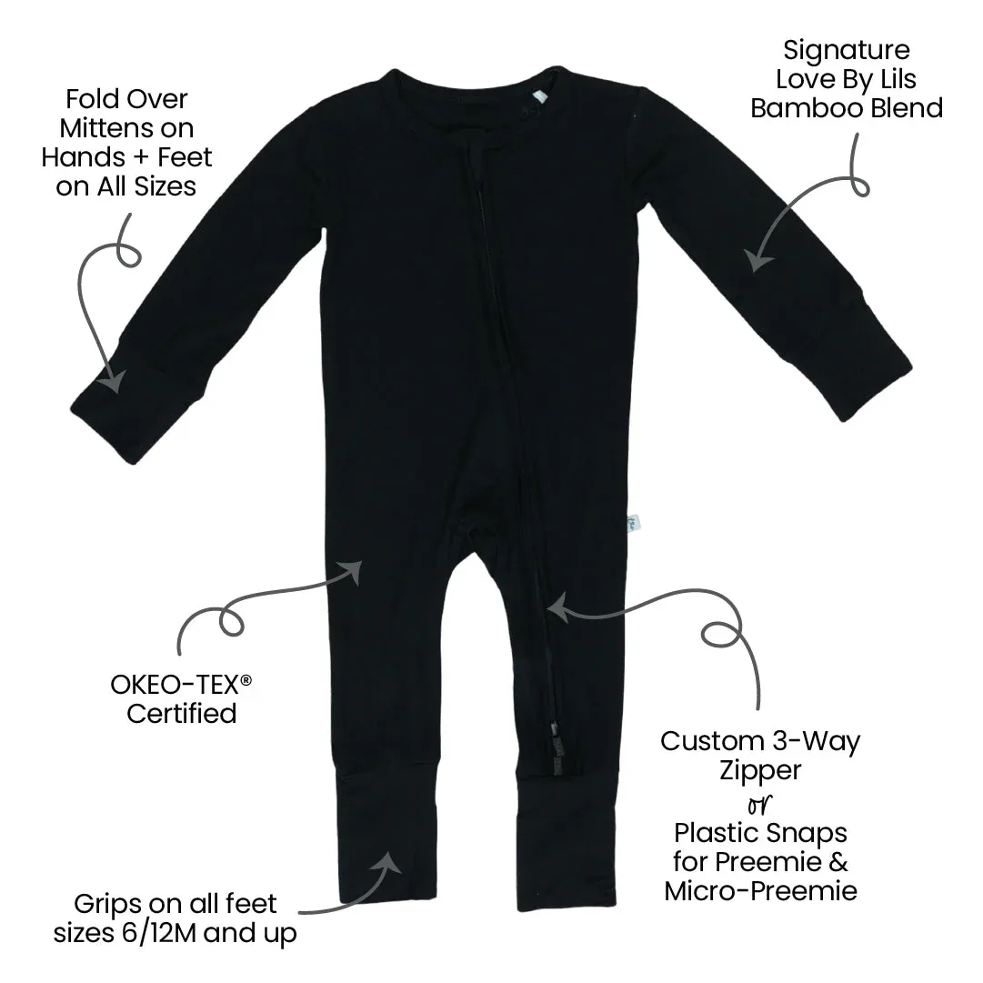 Allie Black Bamboo Convertible Footie - Image 2