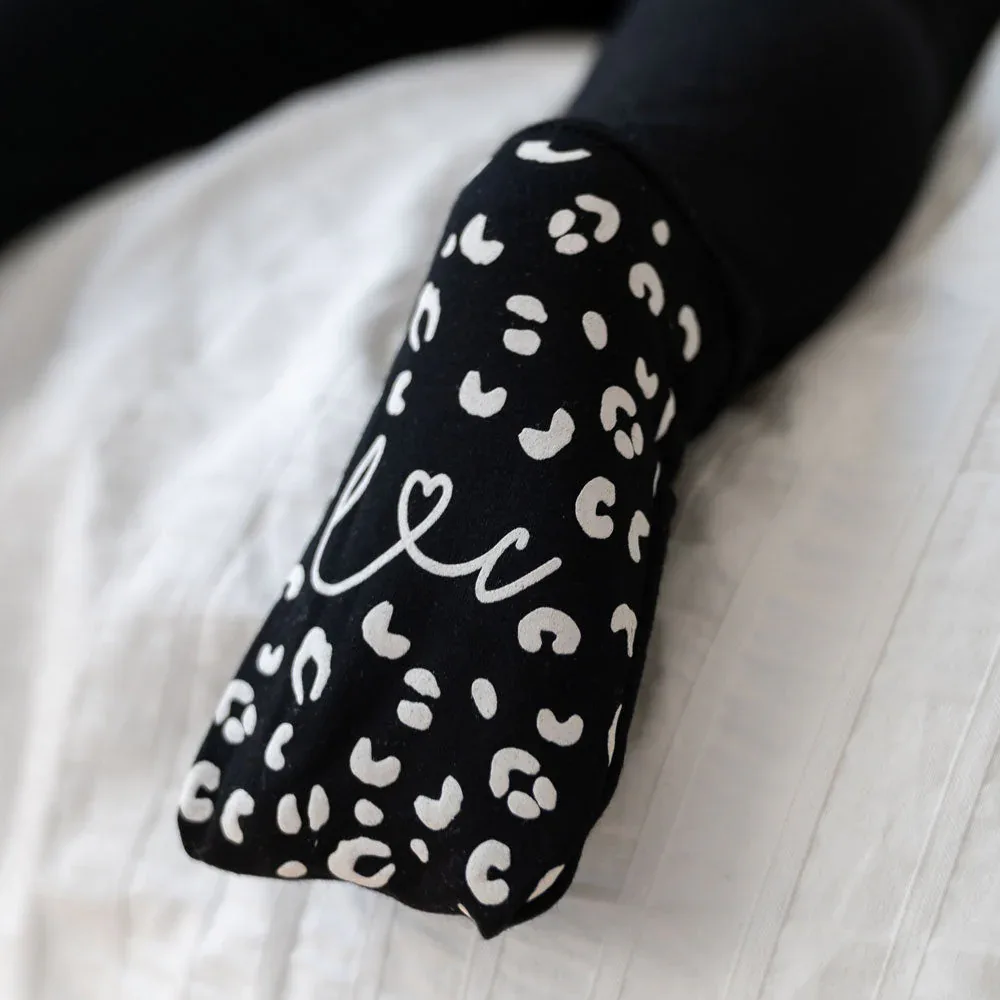 Allie Black Bamboo Ruffle Convertible Footie (2T-4T) - Image 3