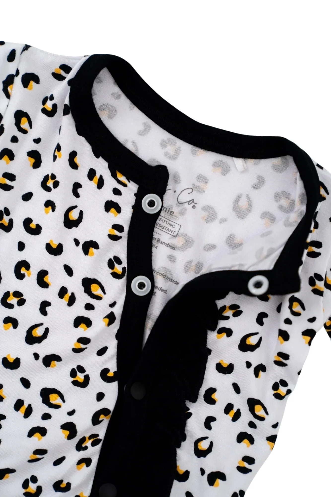 Allie Leopard Bamboo Ruffle Convertible Footie - Image 7