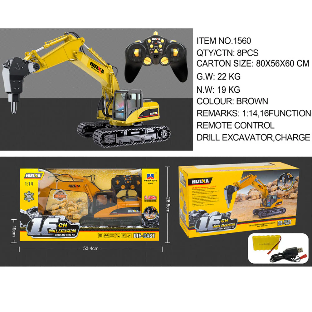 Alloy Electric Remote-controlled Engineering Vehicle Model Toy - Image 6
