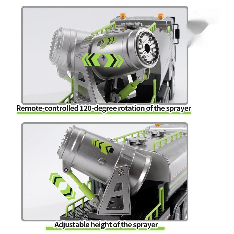 Alloy Remote-control Mist Cannon Truck Electric Construction Vehicle Toy - Image 3