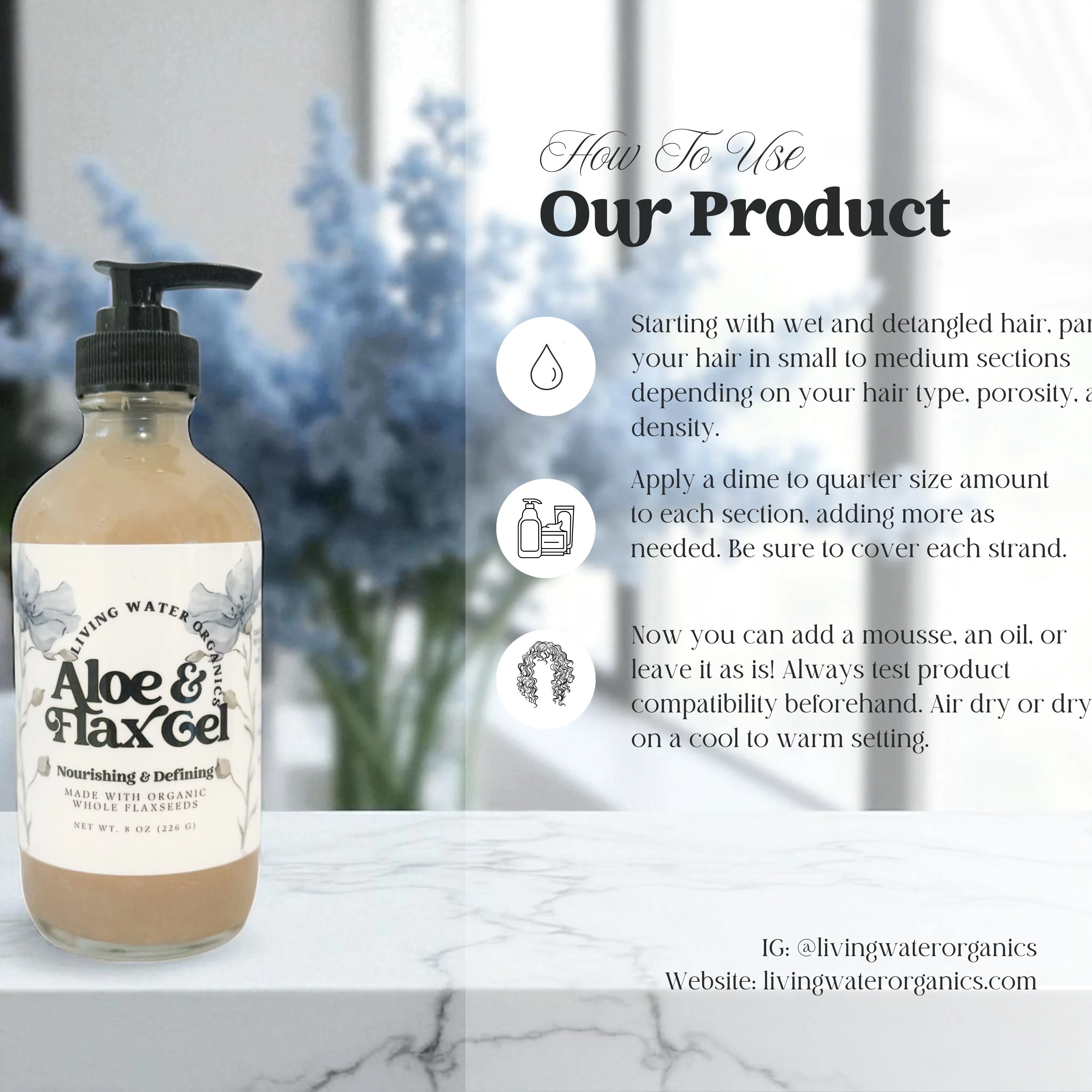 Aloe Vera & Flaxseed Gel, Nourishing (Medium Hold) - Image 5