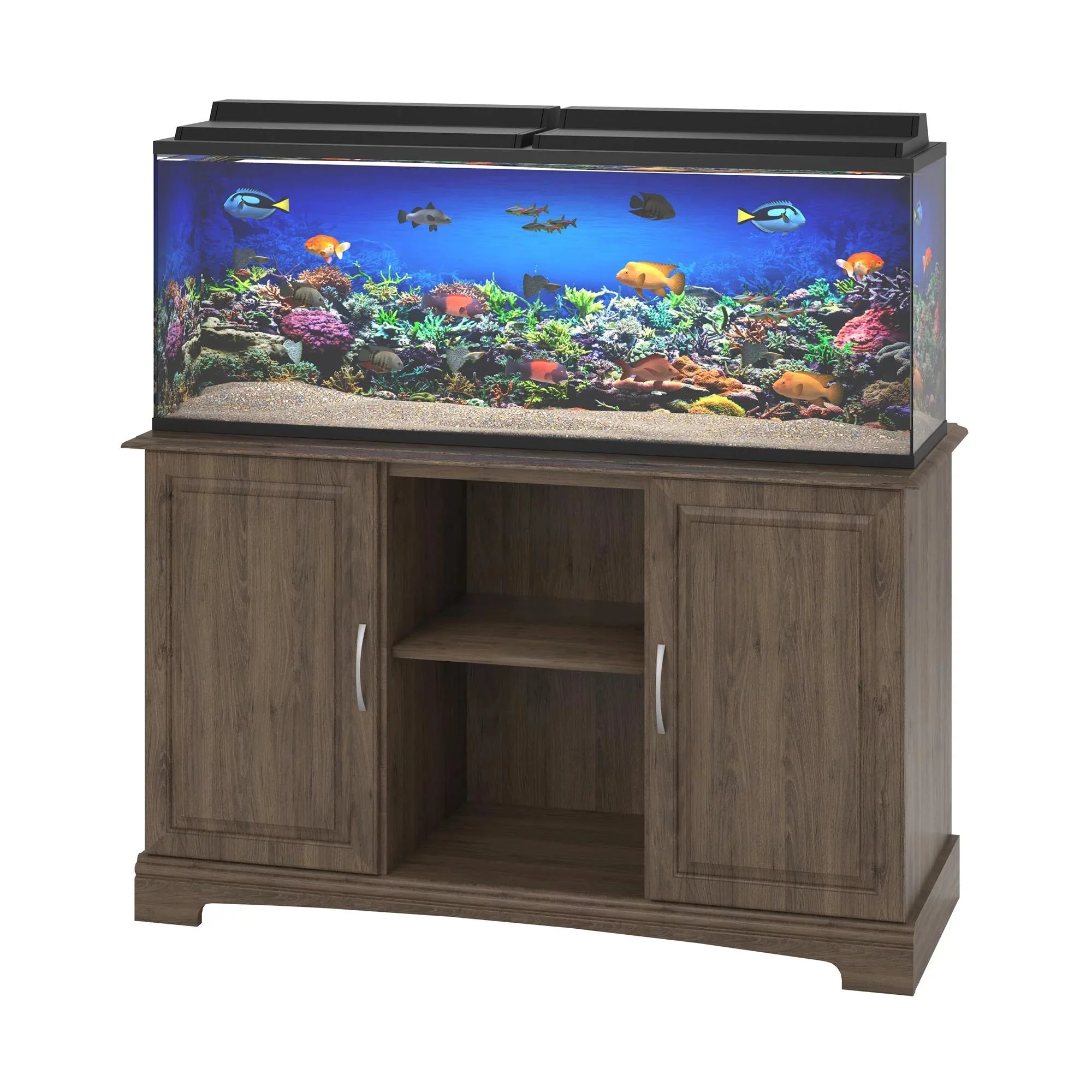 Alta Vista 50 - 75 Gallon Aquarium Stand, Rustic Oak - Image 2