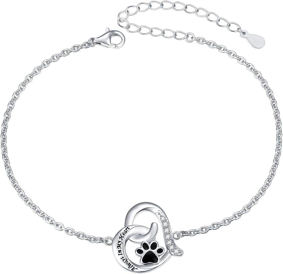 Always in My Heart Paw Print Necklace – Pet Memorial Gift - Image 8