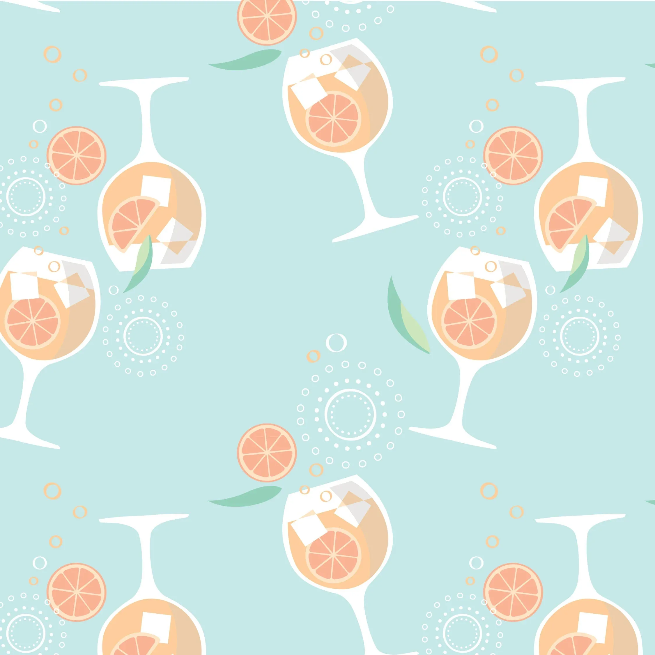 Amalfi Coast Aperol Spritz Seafoam Crib Sheet - Image 2