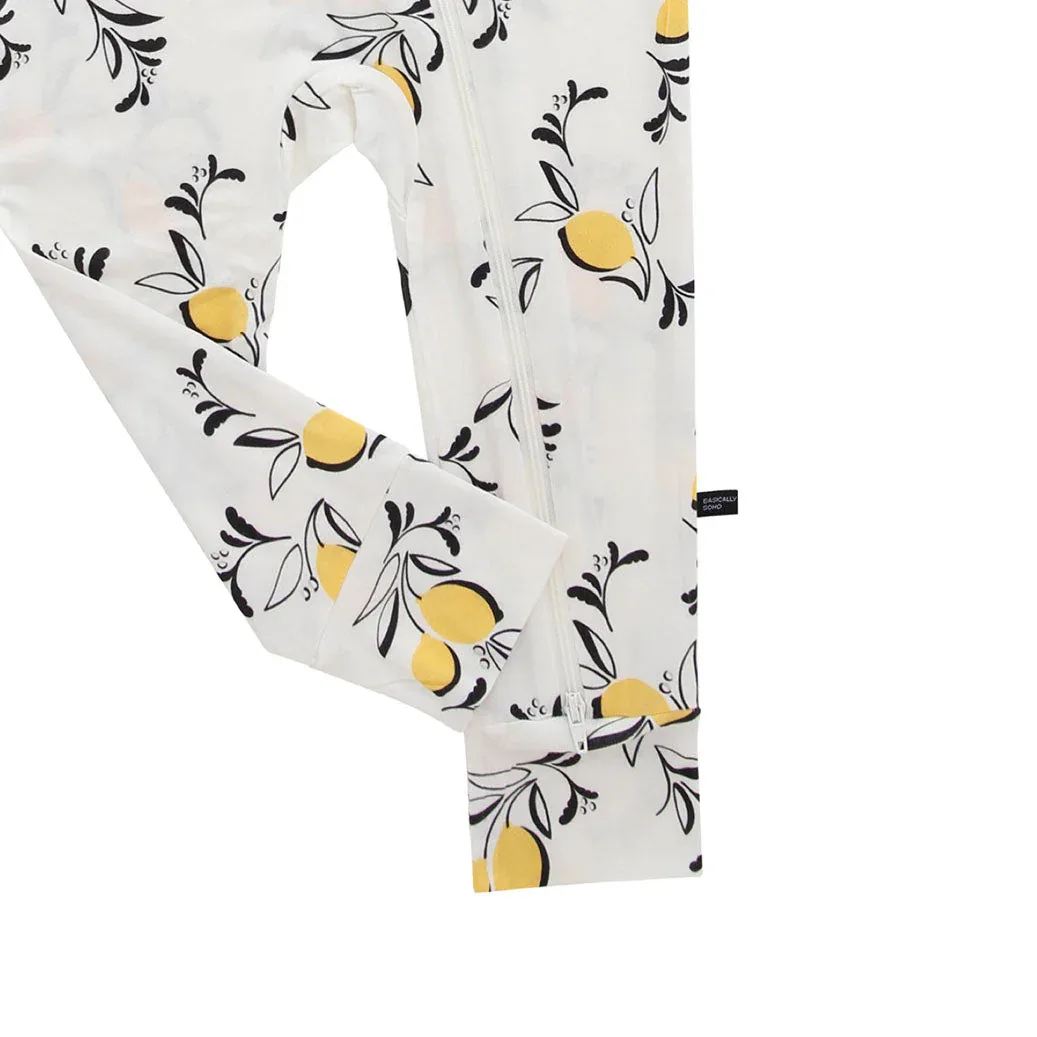 Amalfi Coast Lemon White Zippered Romper - Image 4